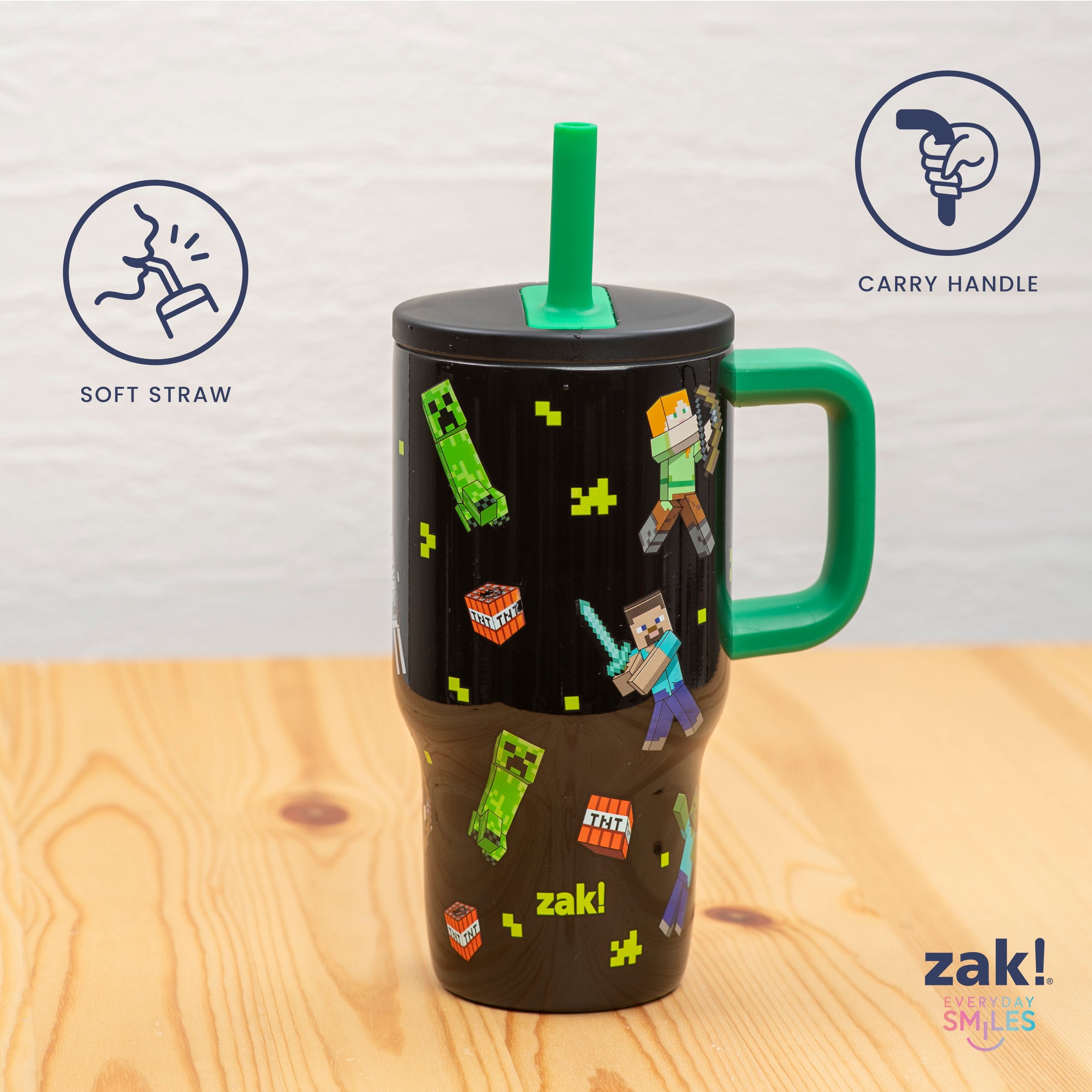 Fairway Kids Insulated Straw Tumbler - Minecraft, 16 ounces