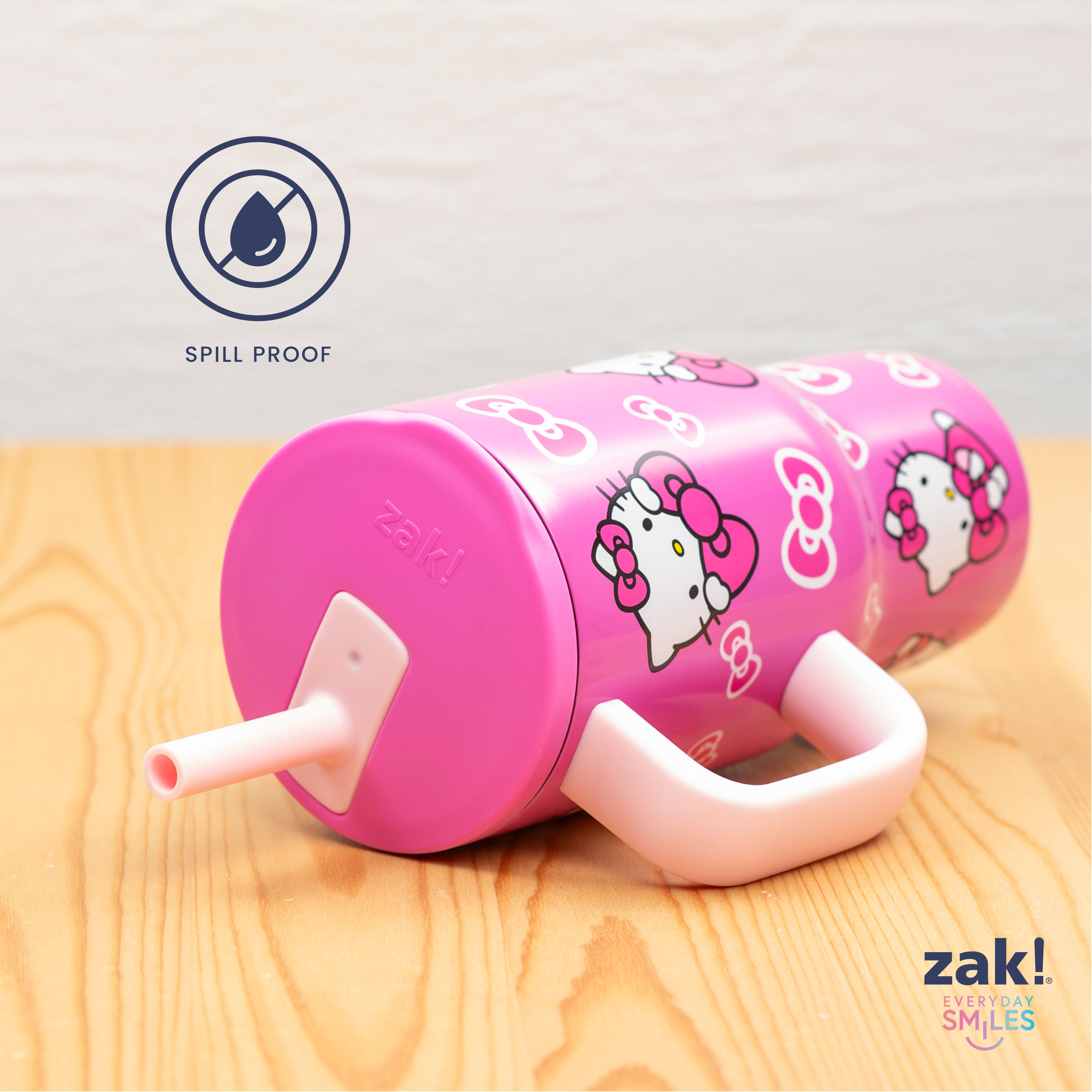 Kids Straw Tumbler with Handle - Hello Kitty, 16 oz. – zak.com