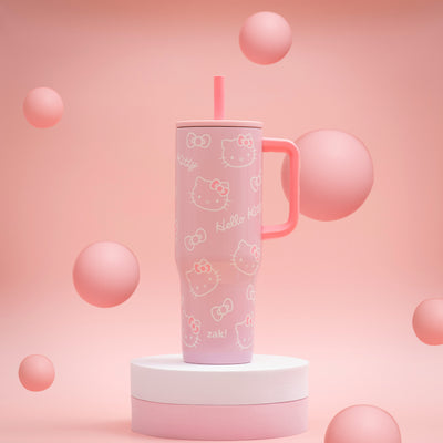 Sutton Insulated Straw Tumbler with Splash-Proof Lid - Hello Kitty, 30 ounces