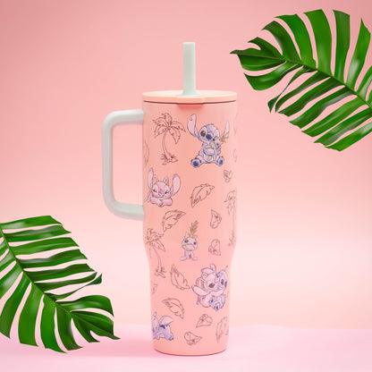 Sutton Insulated Straw Tumbler with Splash-Proof Lid - Lilo & Stitch, 30 ounces