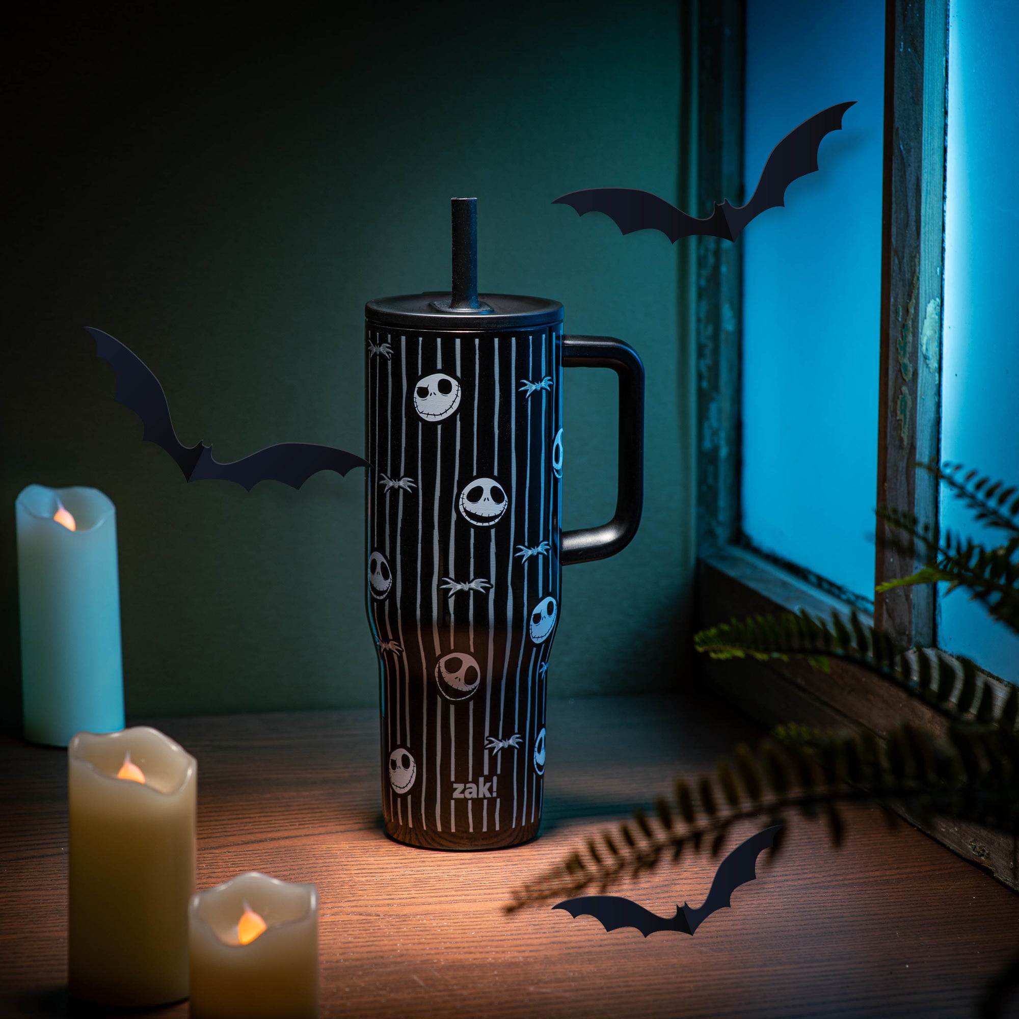 Sutton Insulated Straw Tumbler with Splash-Proof Lid - The Nightmare Before Christmas, 30 ounces