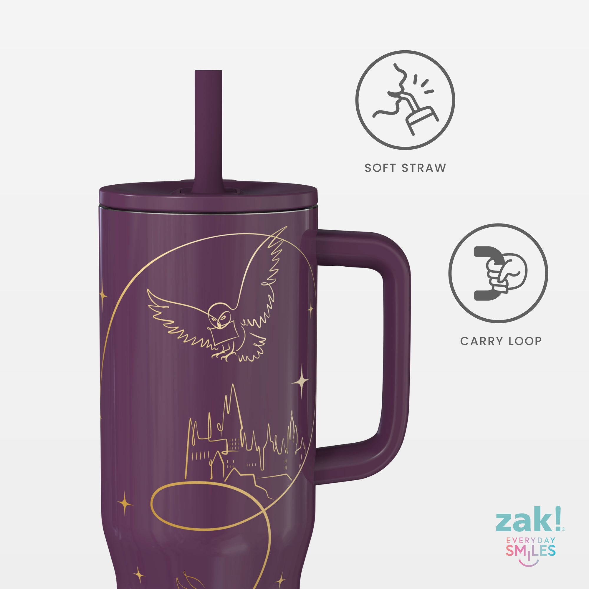 Sutton Insulated Straw Tumbler with Splash-Proof Lid - Harry Potter, 30 ounces