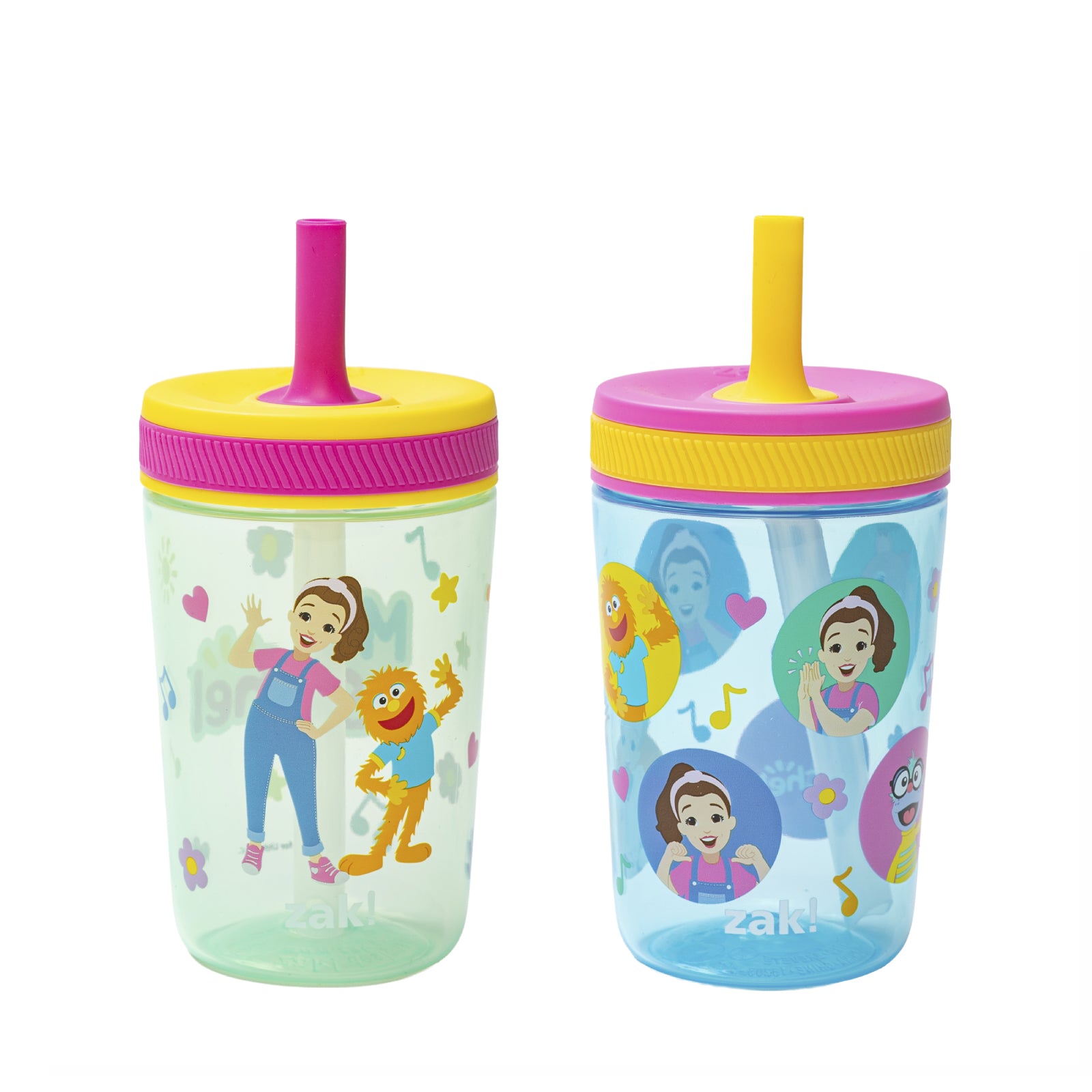 Ms. Rachel Kelso Kids Leak Proof Tumbler with Lid and Straw - 2 Pack