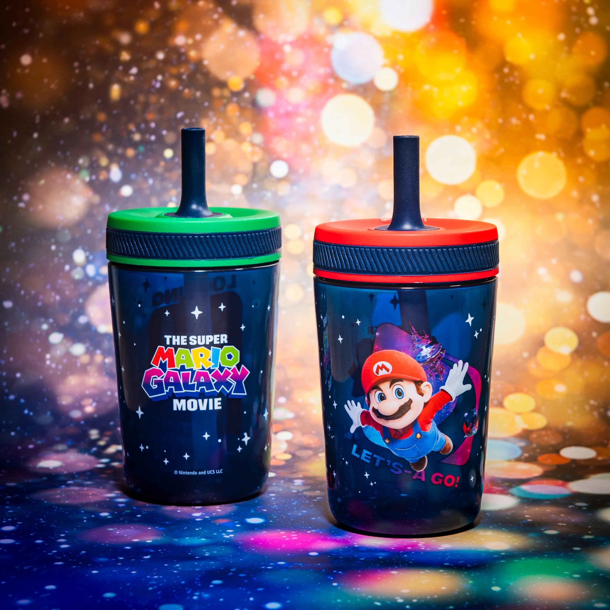 SUPER MARIO タンブラー2個＆ティッシュケース Leakproof Kids Tumbler Set - Super Mario Bros., 15 oz. – zak.com