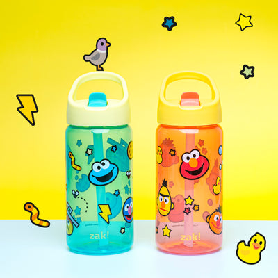 Kids Sesame Street Siply Water Bottles with Leak-Proof Flip-Up Spout