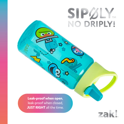 Kids Sesame Street Siply Water Bottles with Leak-Proof Flip-Up Spout