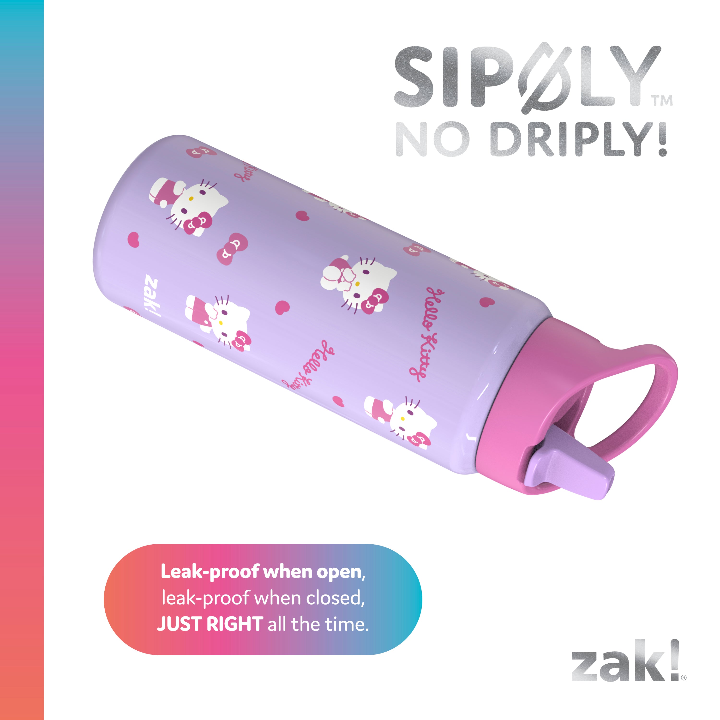 Kids Stainless Steel Hello Kitty Bottle with Leak-Proof Spout
