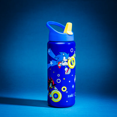 Kids Stainless Steel Sonic the Hedgehog Bottle with Leak-Proof Spout