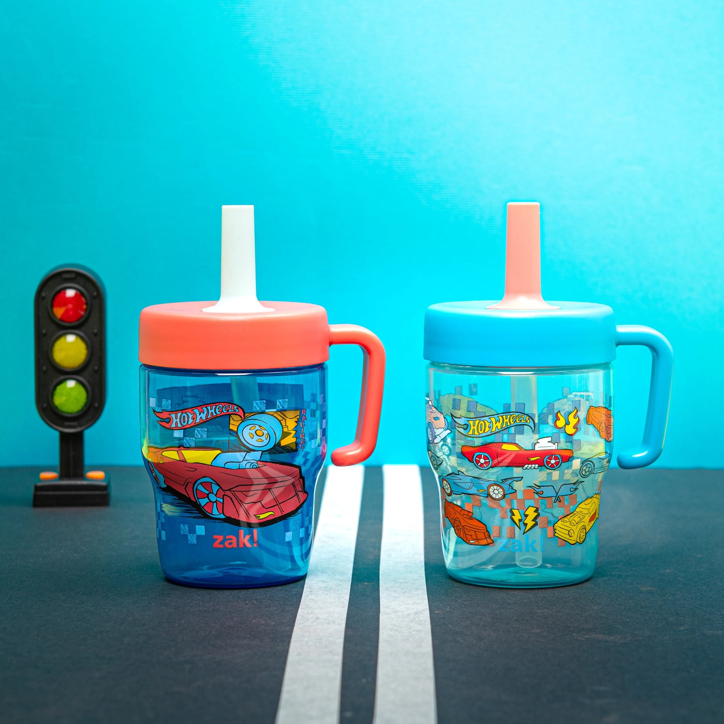 Hot Wheels Capri Toddler Leak Proof Tumbler Set with Handle
