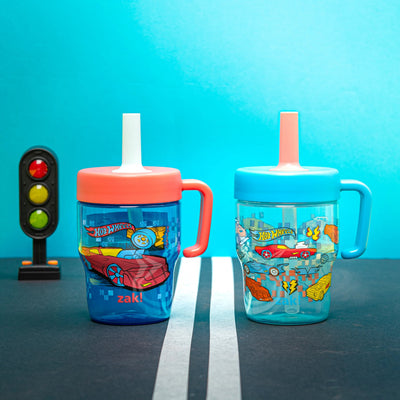 Hot Wheels Capri Toddler Leak Proof Tumbler Set with Handle