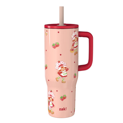 Sutton Insulated Straw Tumbler with Splash-Proof Lid - Strawberry Shortcake, 30 ounces