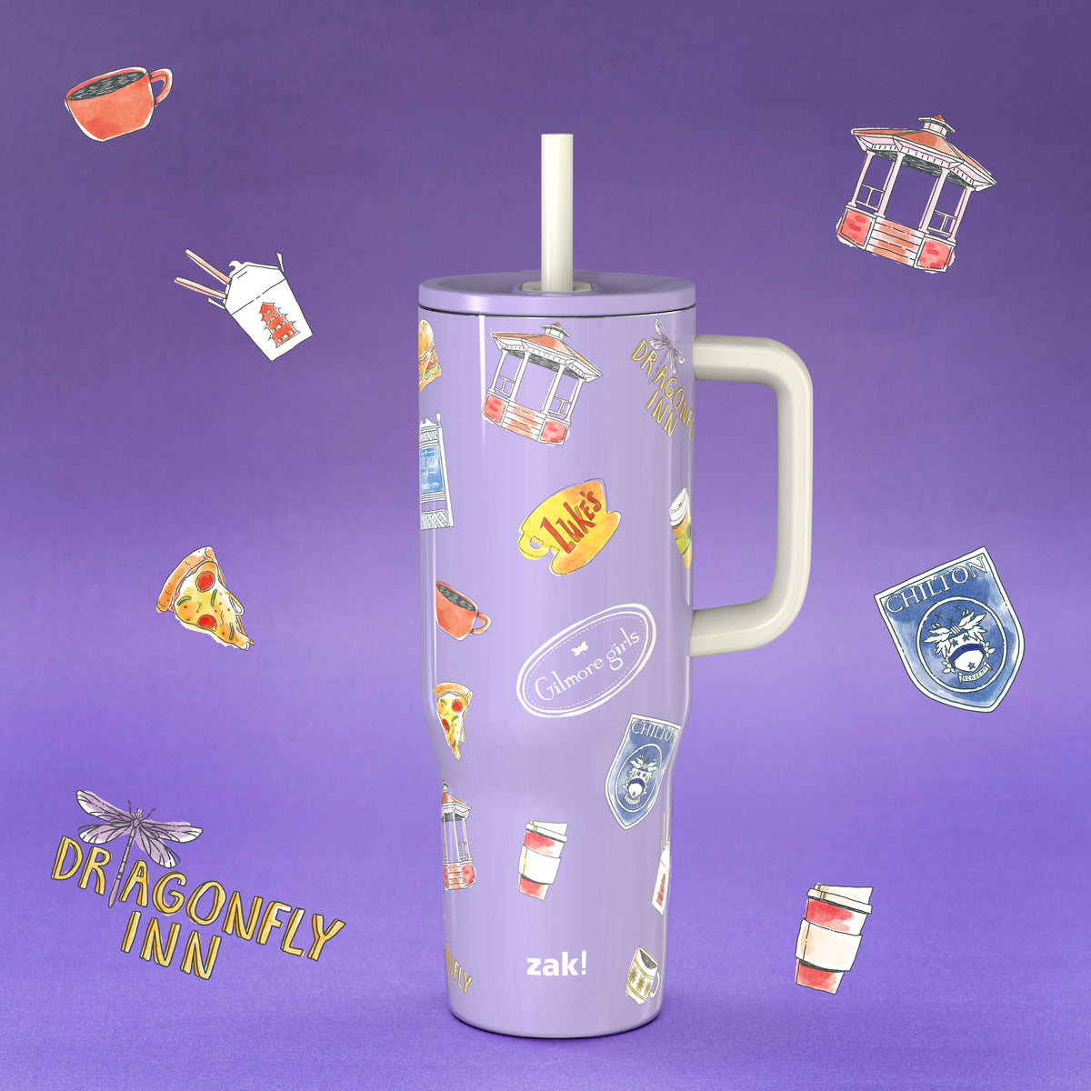 Sutton Insulated Straw Tumbler with Splash-Proof Lid - Gilmore Girls, 30 ounces