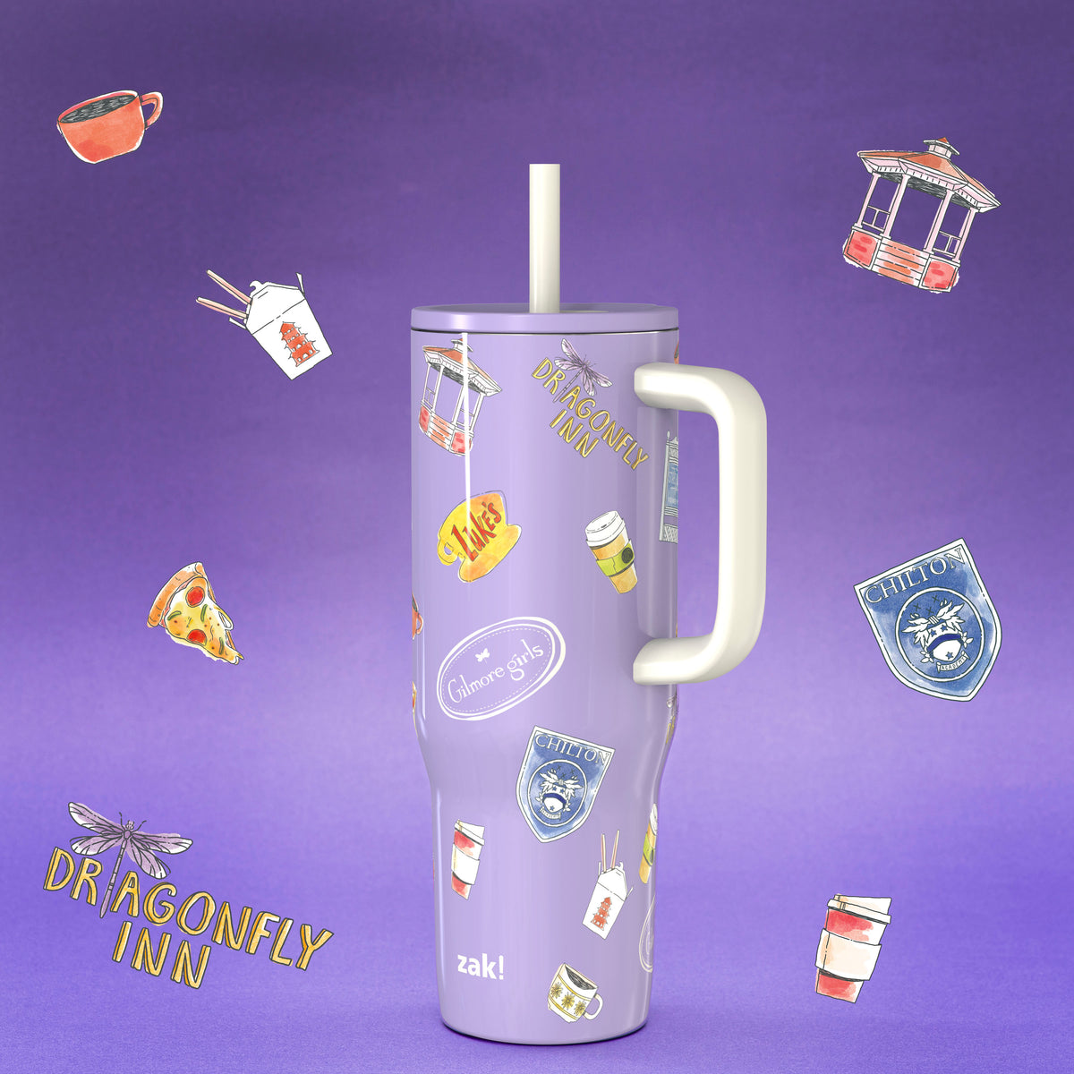 Sutton Insulated Straw Tumbler with Splash-Proof Lid - Gilmore Girls, 30 ounces
