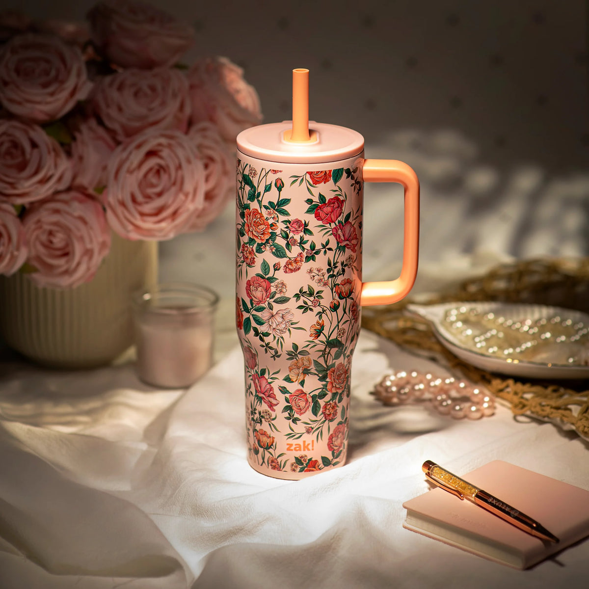 Sutton Insulated Straw Tumbler with Splash-Proof Lid - Bridgerton, 30 ounces
