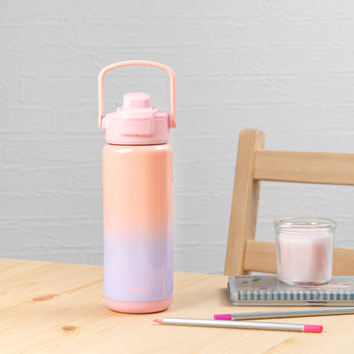 Beacon Stainless Steel Insulated Kids Water Bottle with Covered Spout - Ombre Lavendar, 20 Ounces