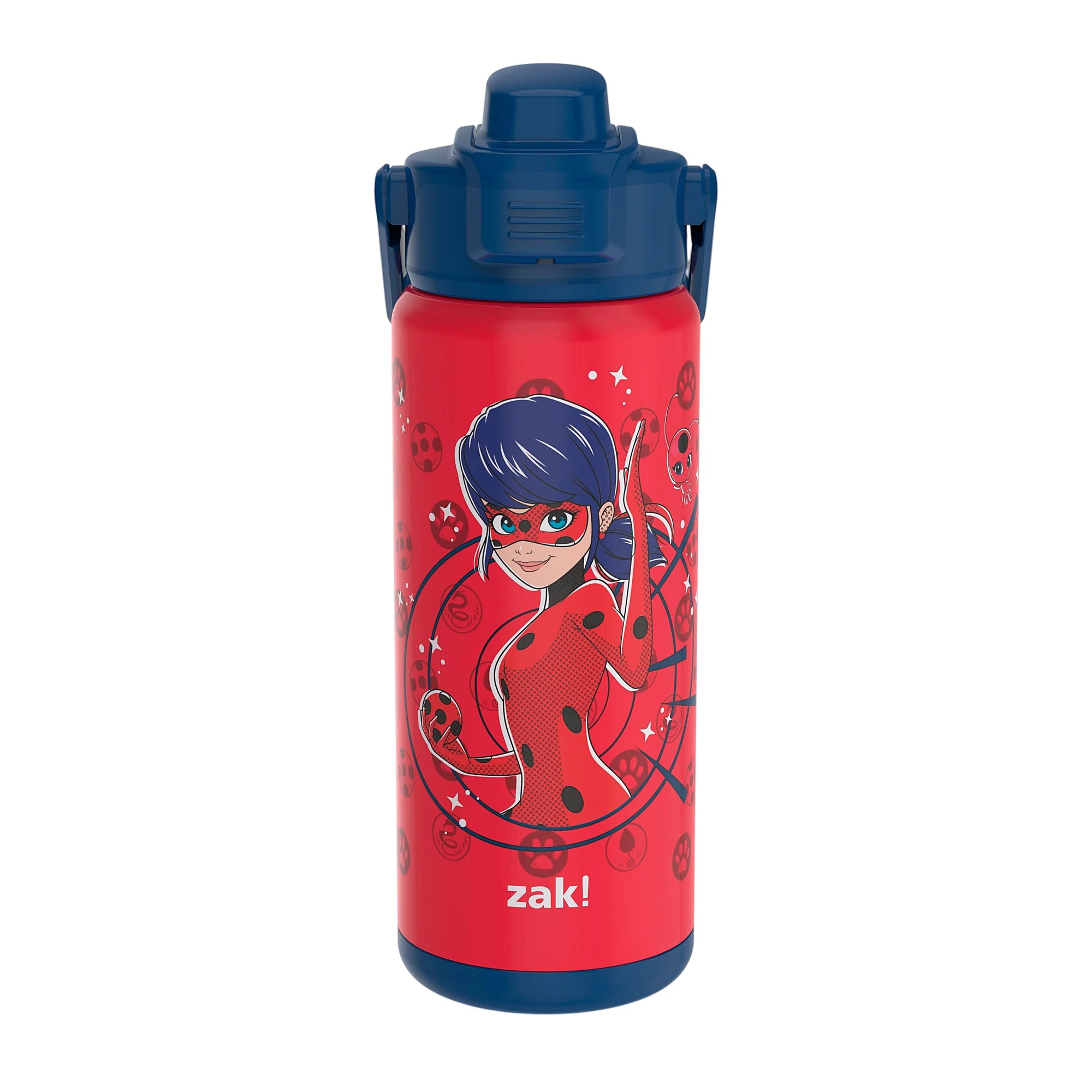 Miraculous Ladybug Beacon Stainless Steel Insulated Kids Water Bottle with Covered Spout, 20 Ounces