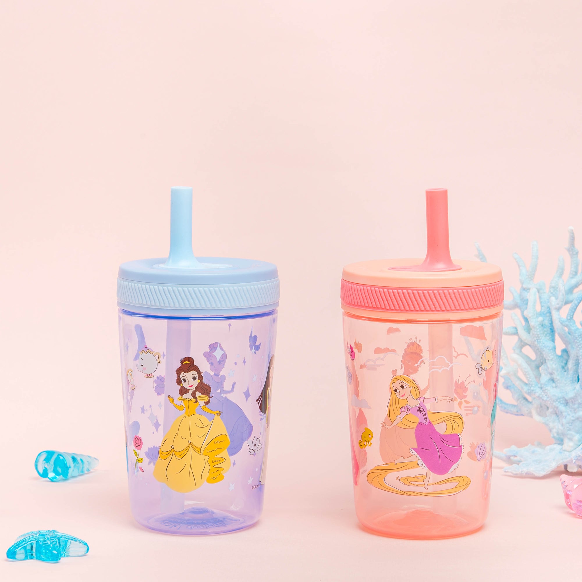 Disney Princess Kelso Kids Leak Proof Tumbler with Lid and Straw - 15 Ounces
