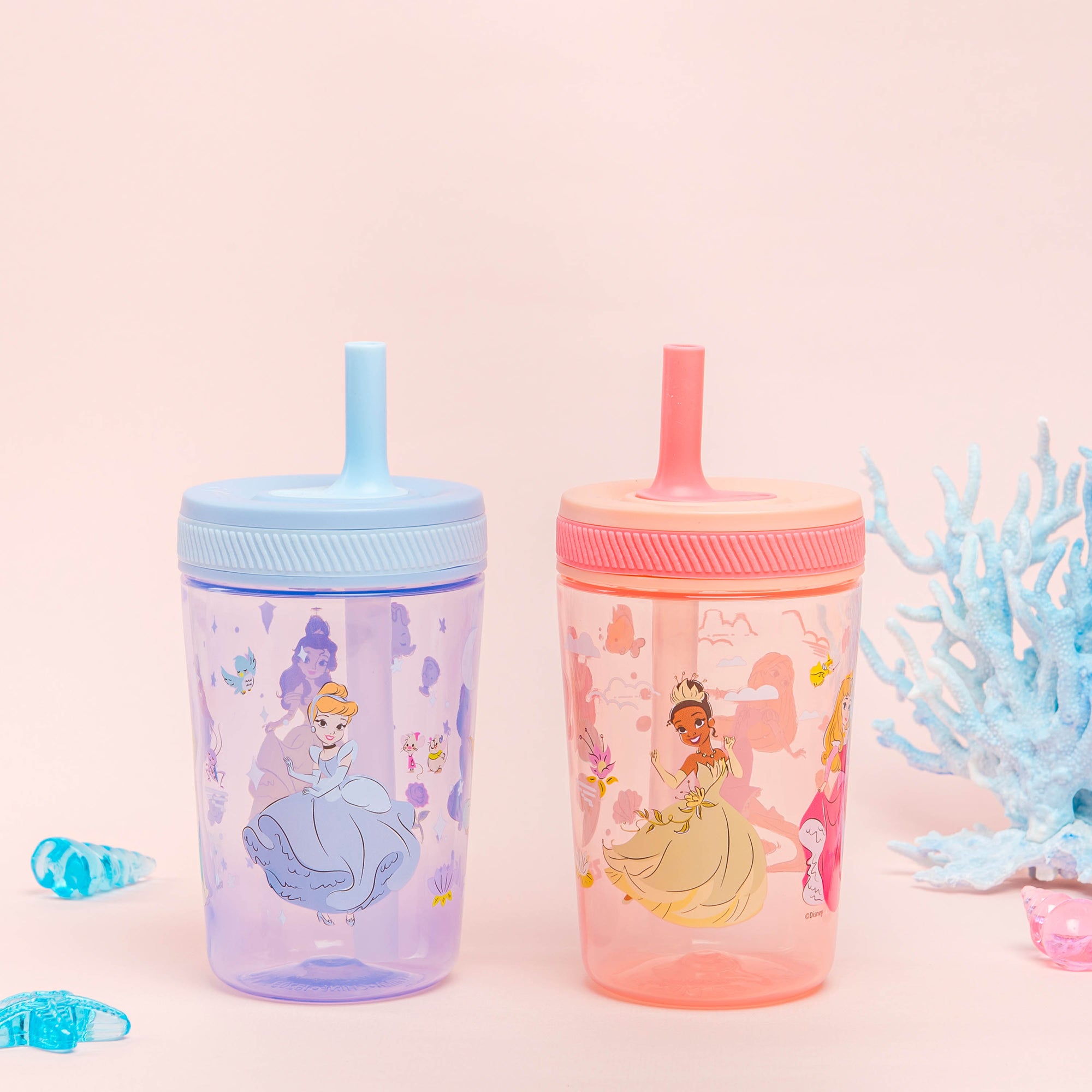 Disney Princess Kelso Kids Leak Proof Tumbler with Lid and Straw - 15 Ounces