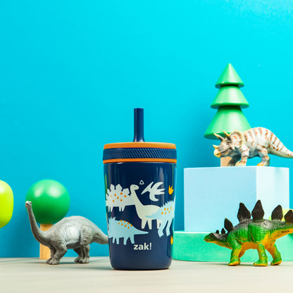 Kelso Kids Insulated Straw Tumbler - Zaksaurus, 12 Ounces