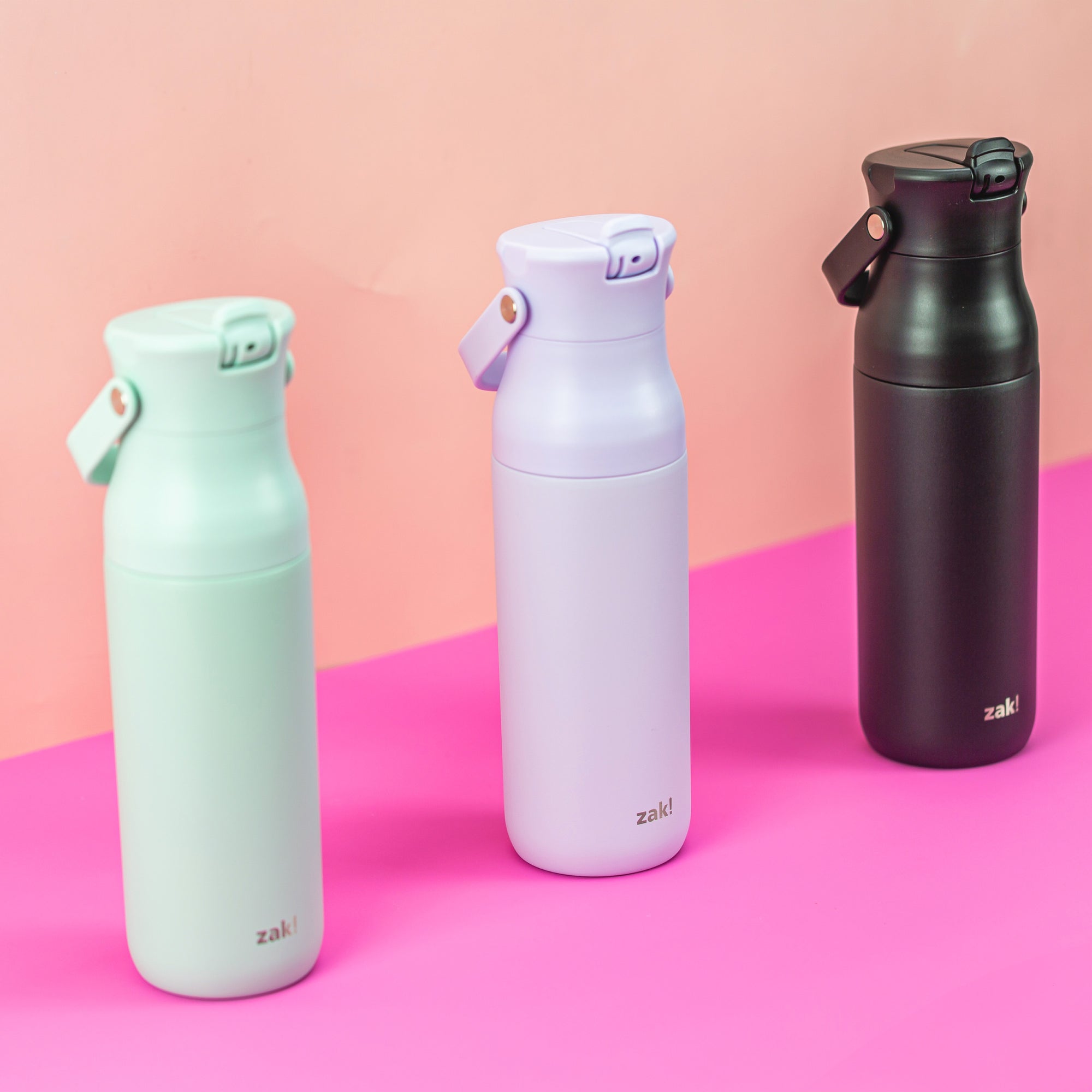 Harmony Recycled Stainless Steel Insulated Water Bottle with Flip-Up Straw Spout - Icicle, 32 ounces