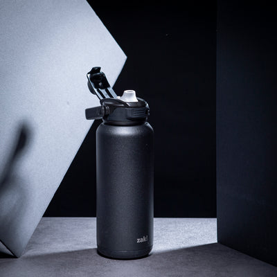 Beacon Insulated Water Bottle with Covered Spout - Ebony, 32 ounces