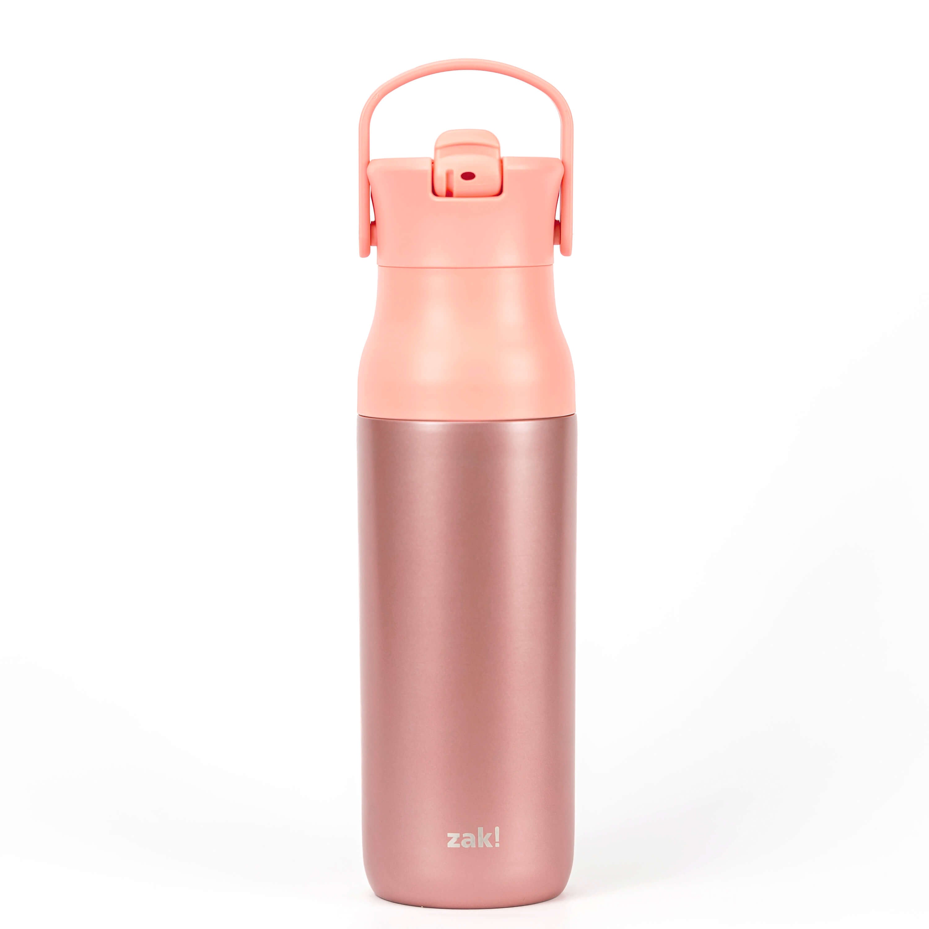 Zak Designs Harmony Water Bottle for Travel or at Home, 32oz Recycled Stainless Steel Is Leak-Proof When Closed and Vacuum Insulated with Straw Lid