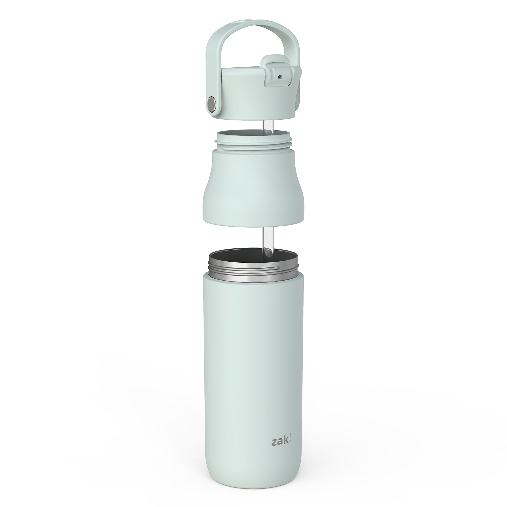 Harmony Recycled Stainless Steel Insulated Water Bottle with Flip-Up Straw Spout - Icicle, 32 ounces
