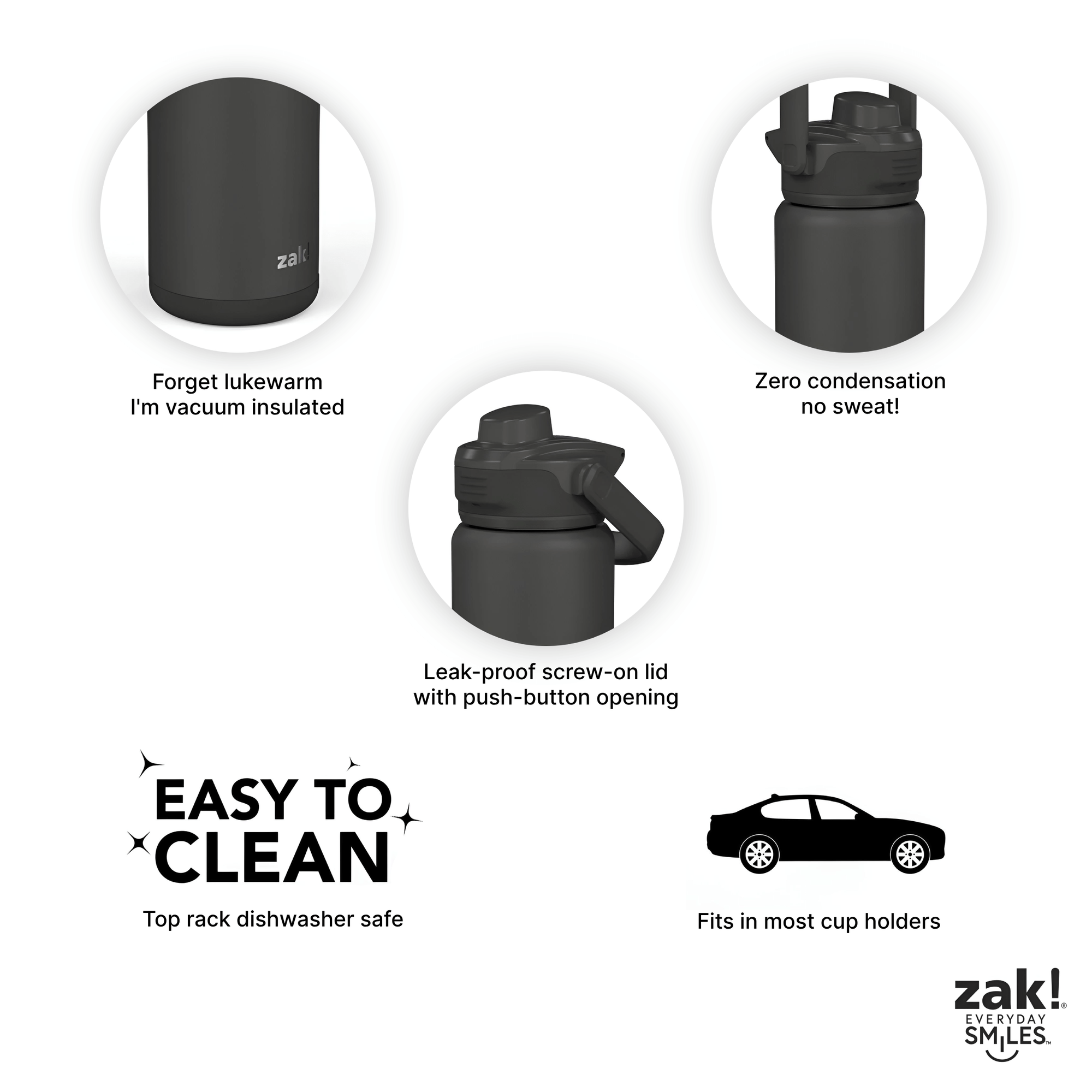 Zak Beacon Insulated water bottles - key features