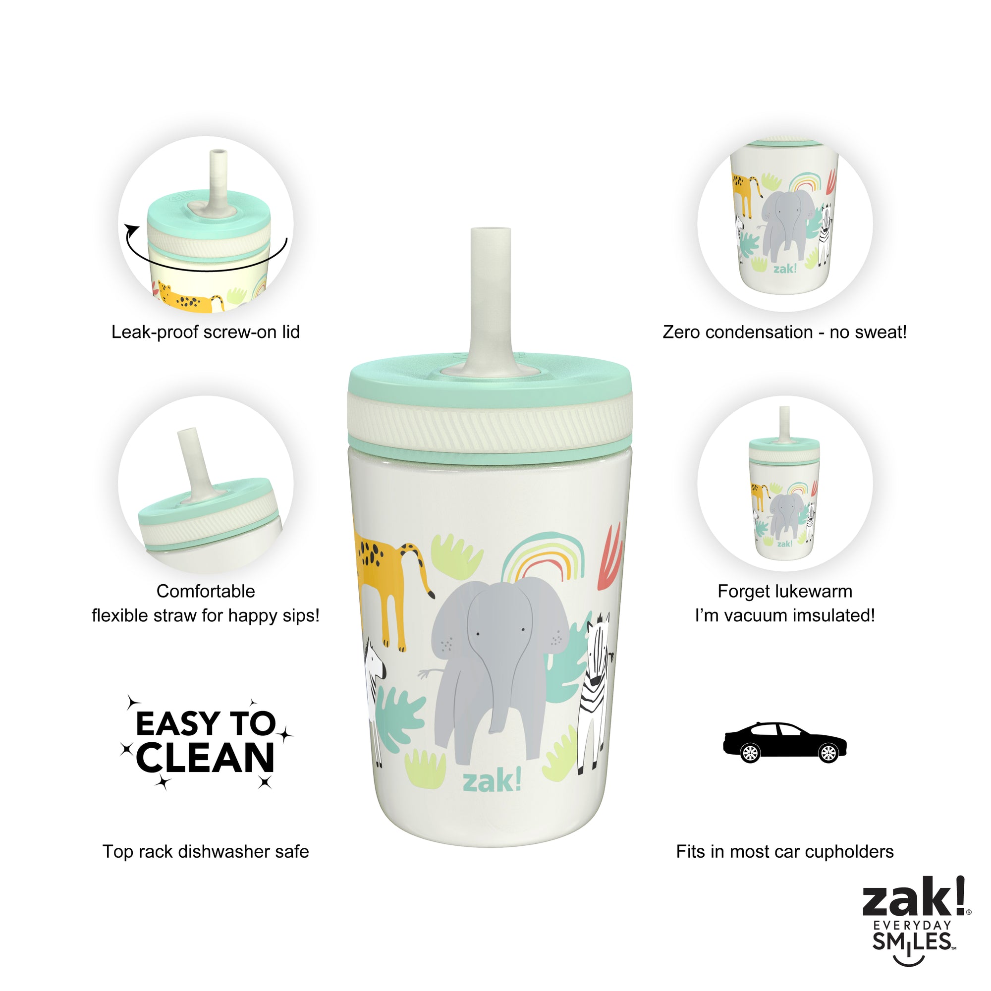 Kelso Kids Insulated Straw Tumbler - Safari, 12 Ounces