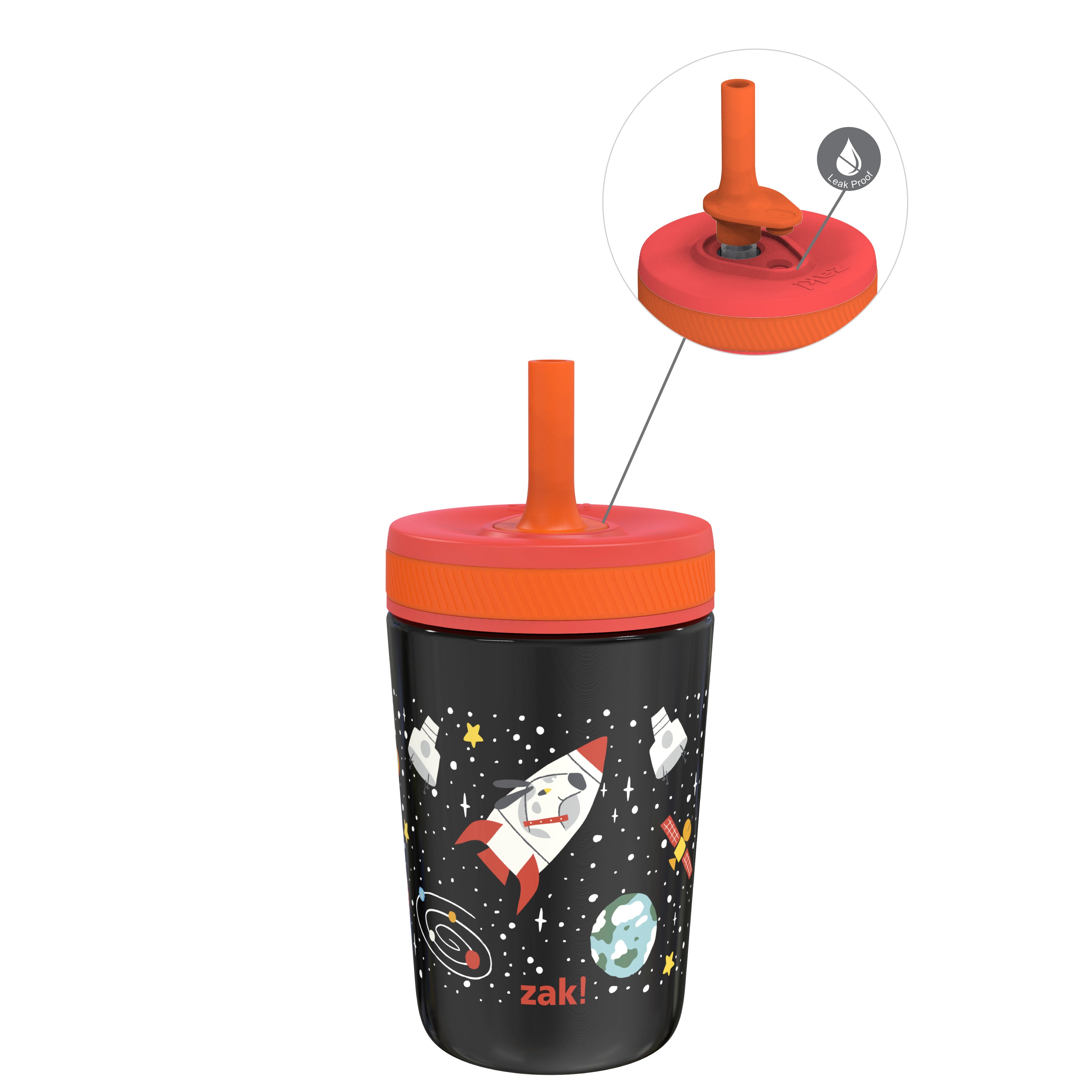 Kelso Kids Insulated Straw Tumbler - Spaceships, 12 Ounces