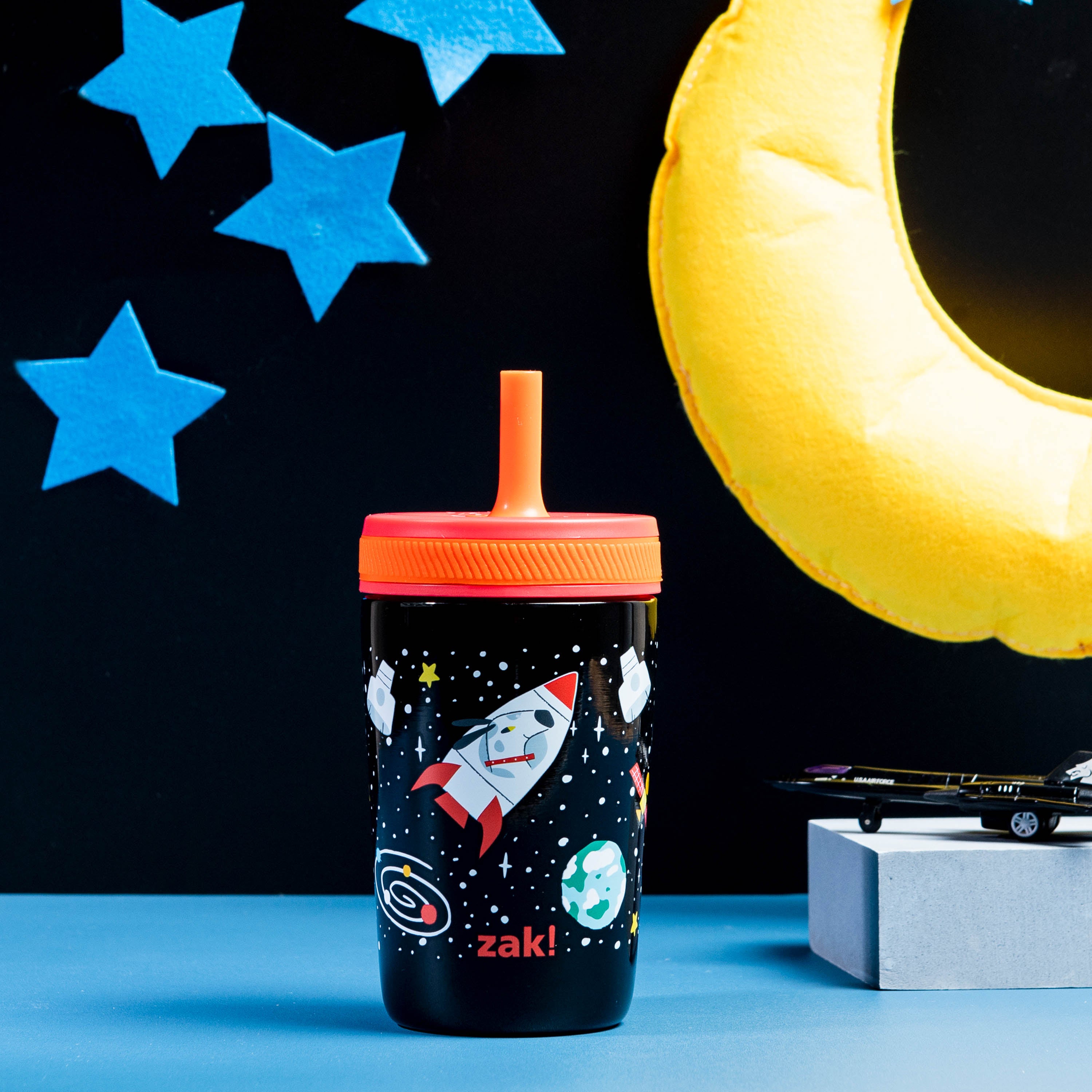 Kelso Kids Insulated Straw Tumbler - Spaceships, 12 Ounces