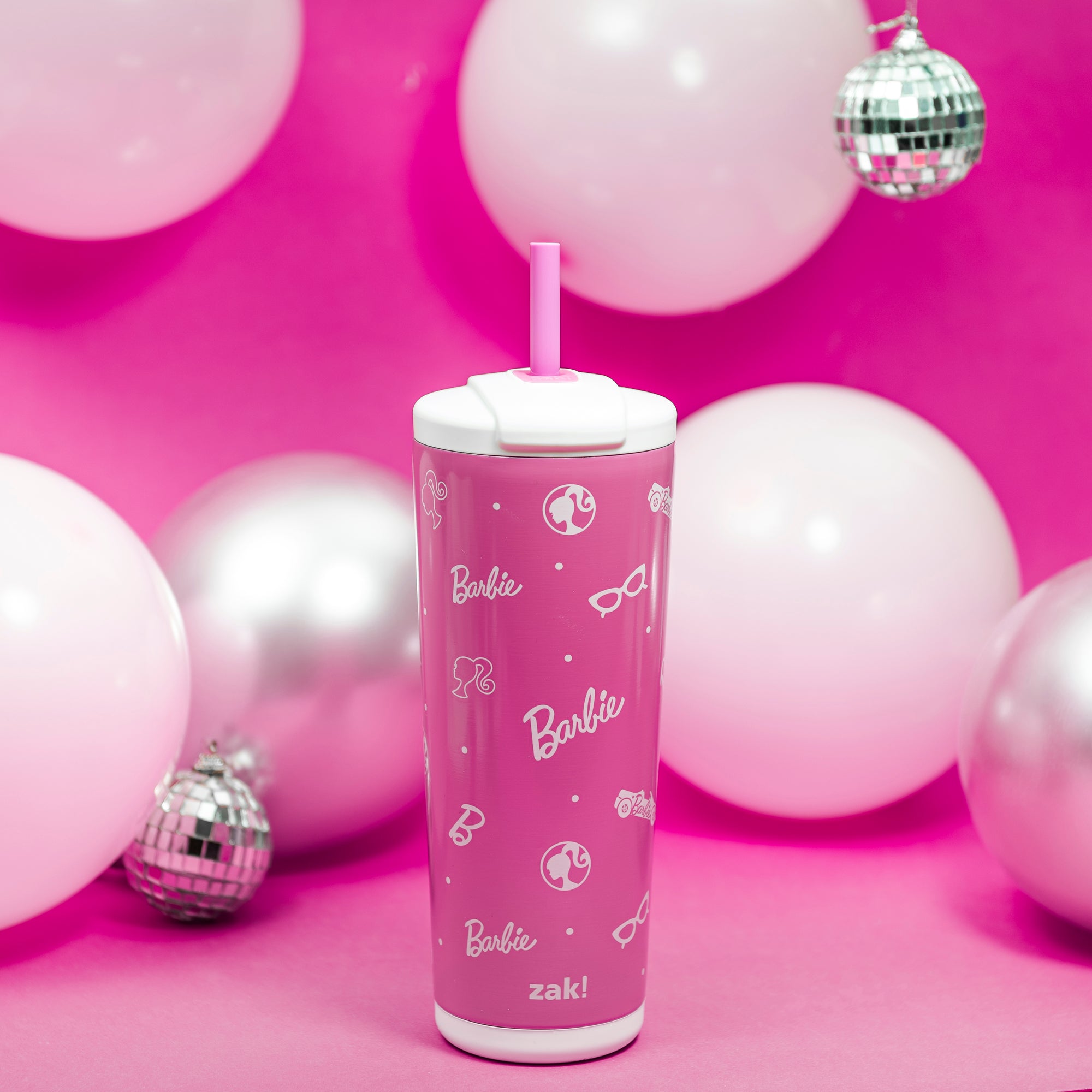 Barbie Beacon Insulated Cold Beverage Straw Tumbler - 24 ounces