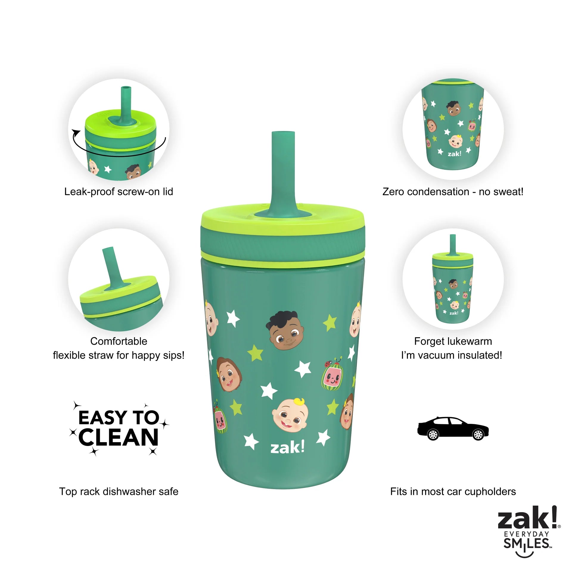 CoComelon Kelso Kids Insulated Straw Tumbler - 12 Ounces