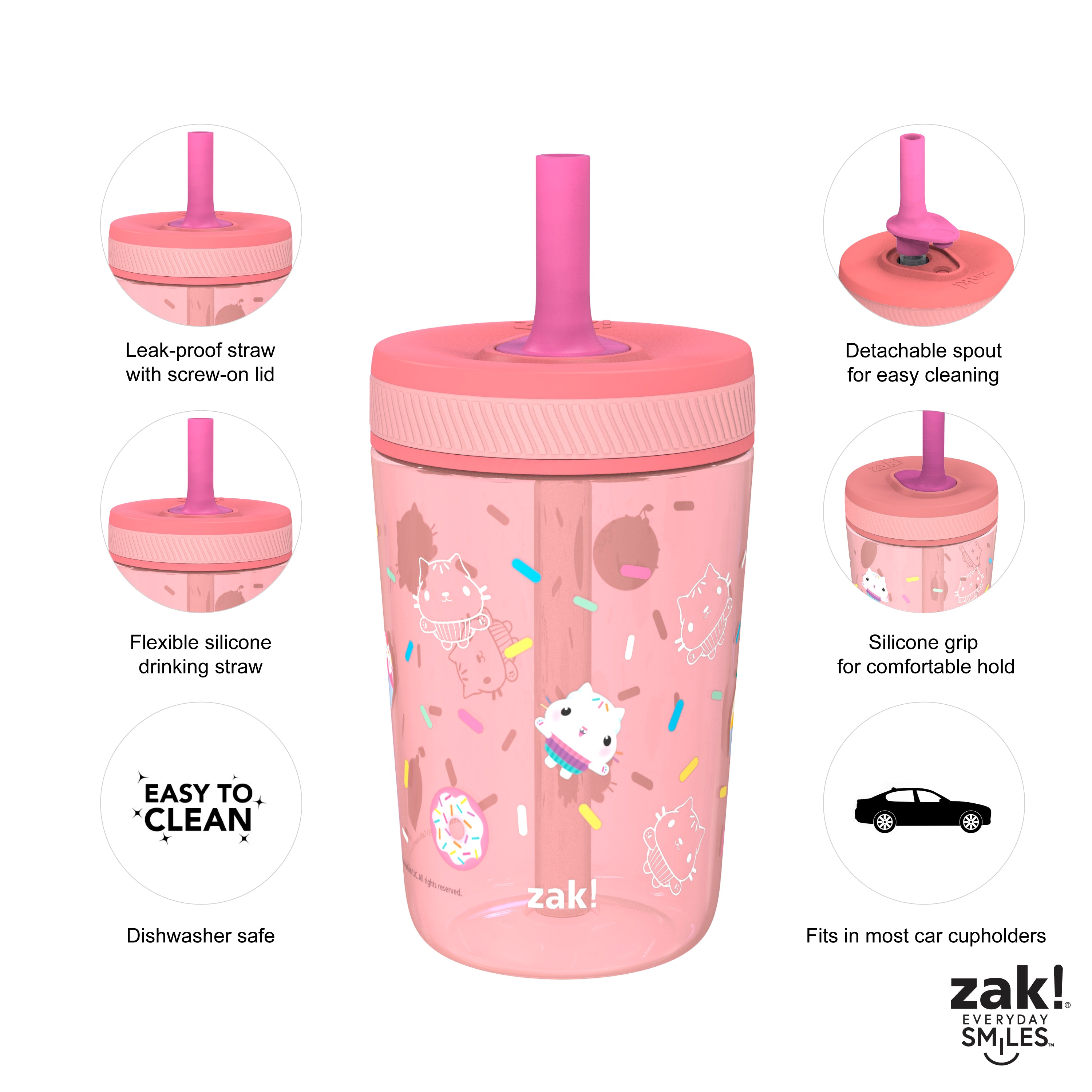 Starpower Kelso Kids Leak Proof Tumbler with Lid and Straw - 15 Ounces