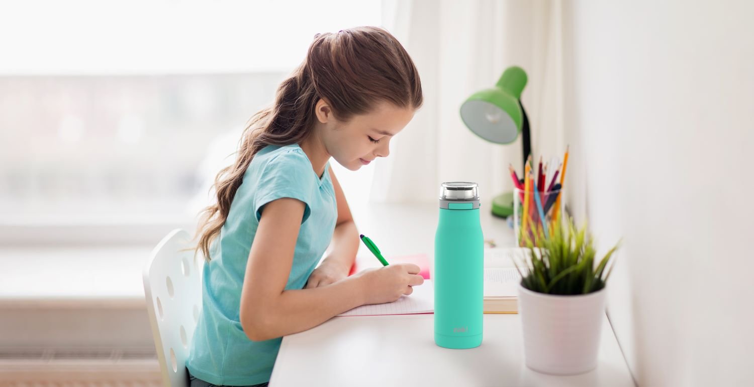 girl with water bottle