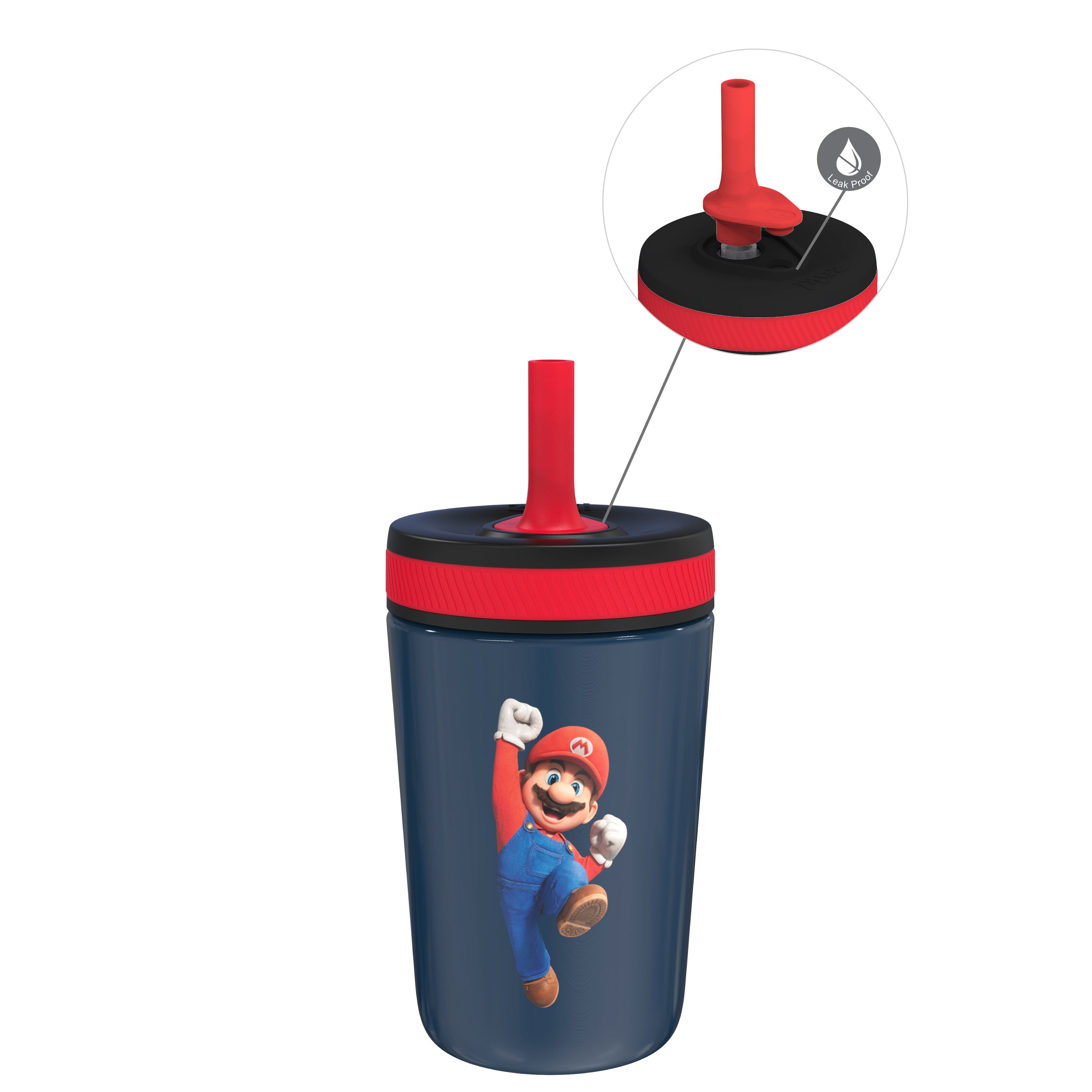 Zak Designs The Super Mario Bros. Movie Kelso Toddler Cups for Travel or at Home, 12oz Vacuum Insulated Stainless Steel Sippy Cup with Leak-Proof