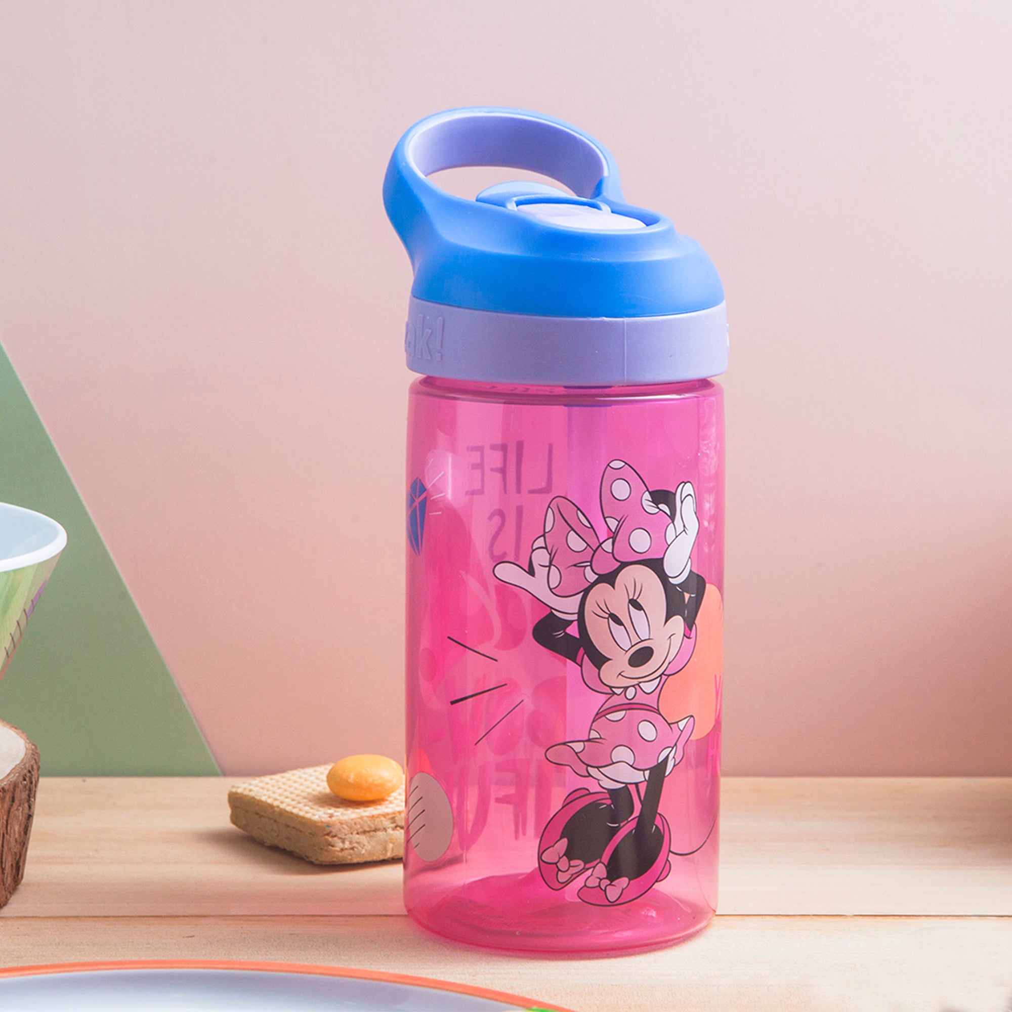 Disney Minnie Mouse Melamine Kids Dinnerware Set with Water Bottle