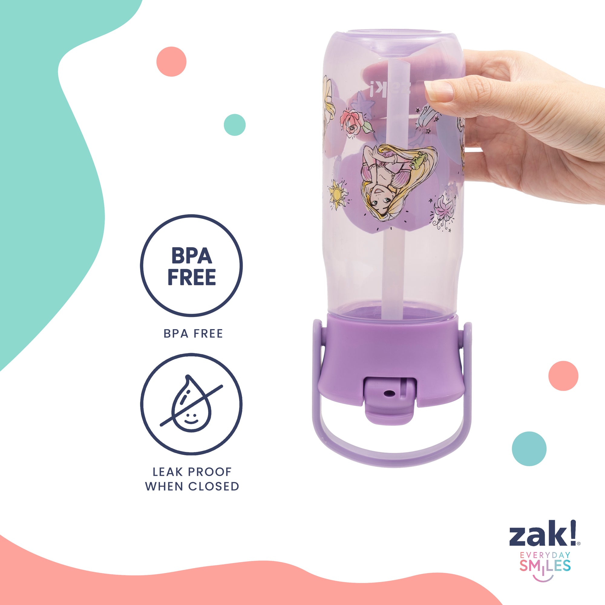 Disney Princess Harmony 2 Piece Water Bottle Set, 18 ounces