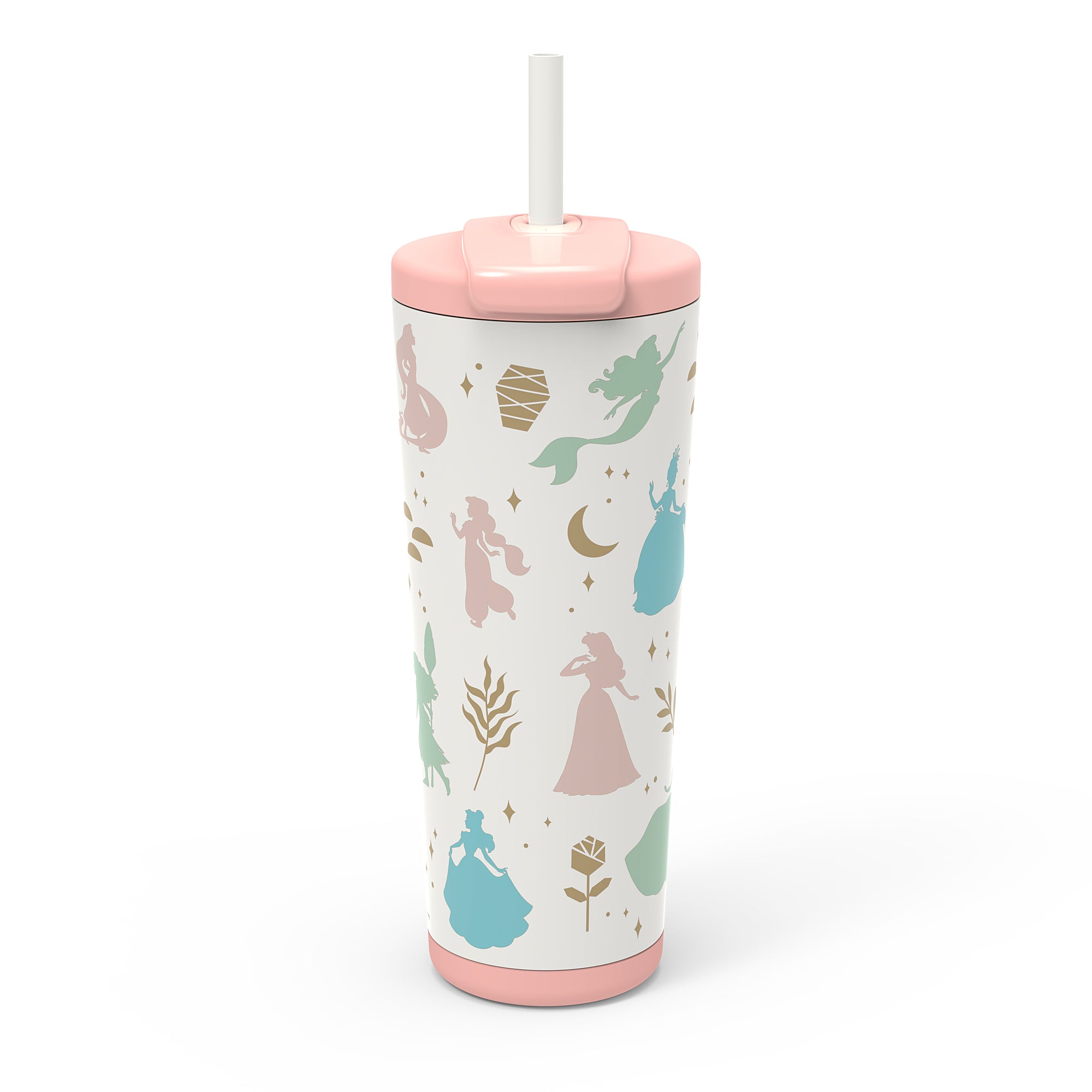 Disney Princess Beacon Insulated Cold Beverage Straw Tumbler - 24 ounces