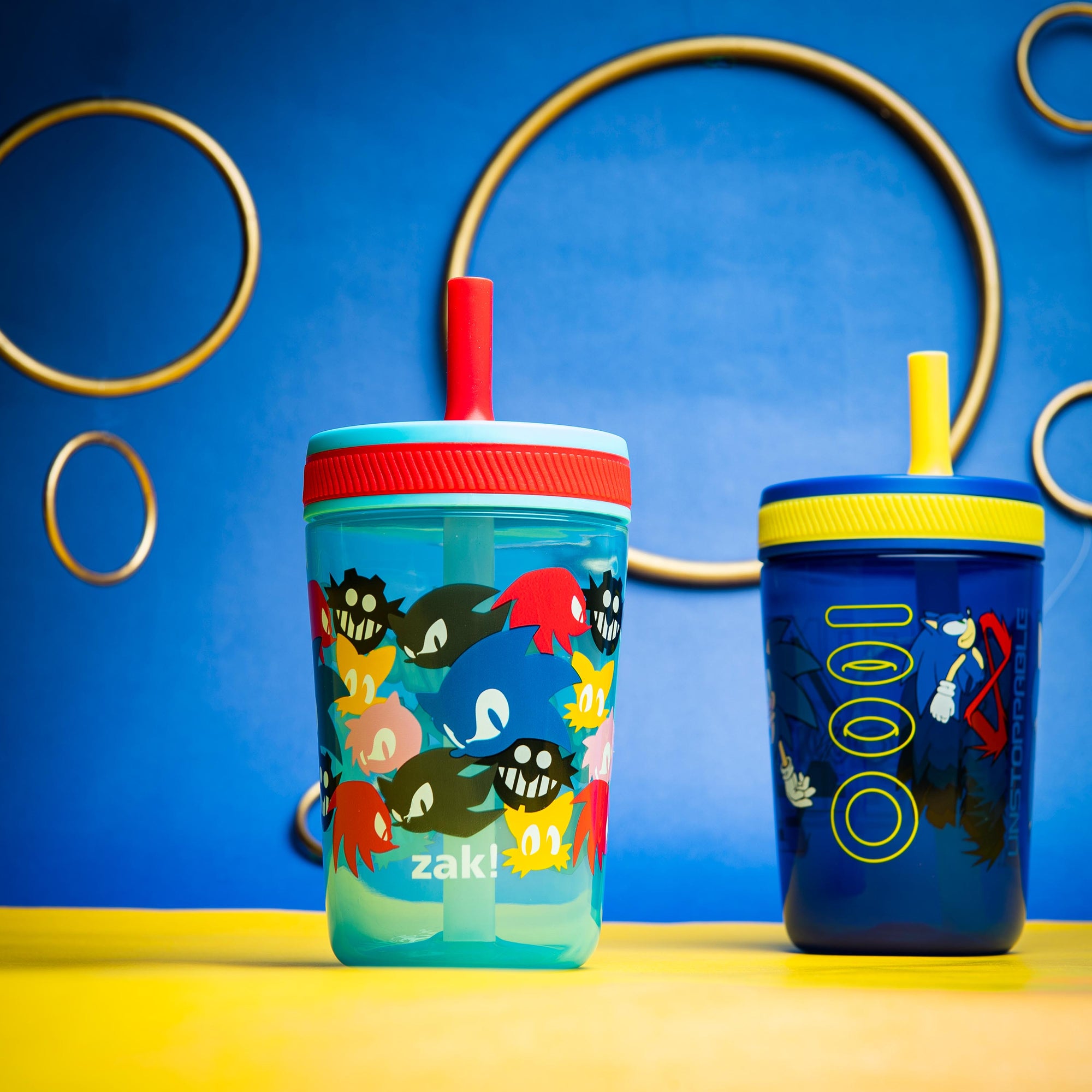 Sonic the Hedgehog Kelso Kids Leak Proof Tumbler with Lid and Straw - 15 Ounces