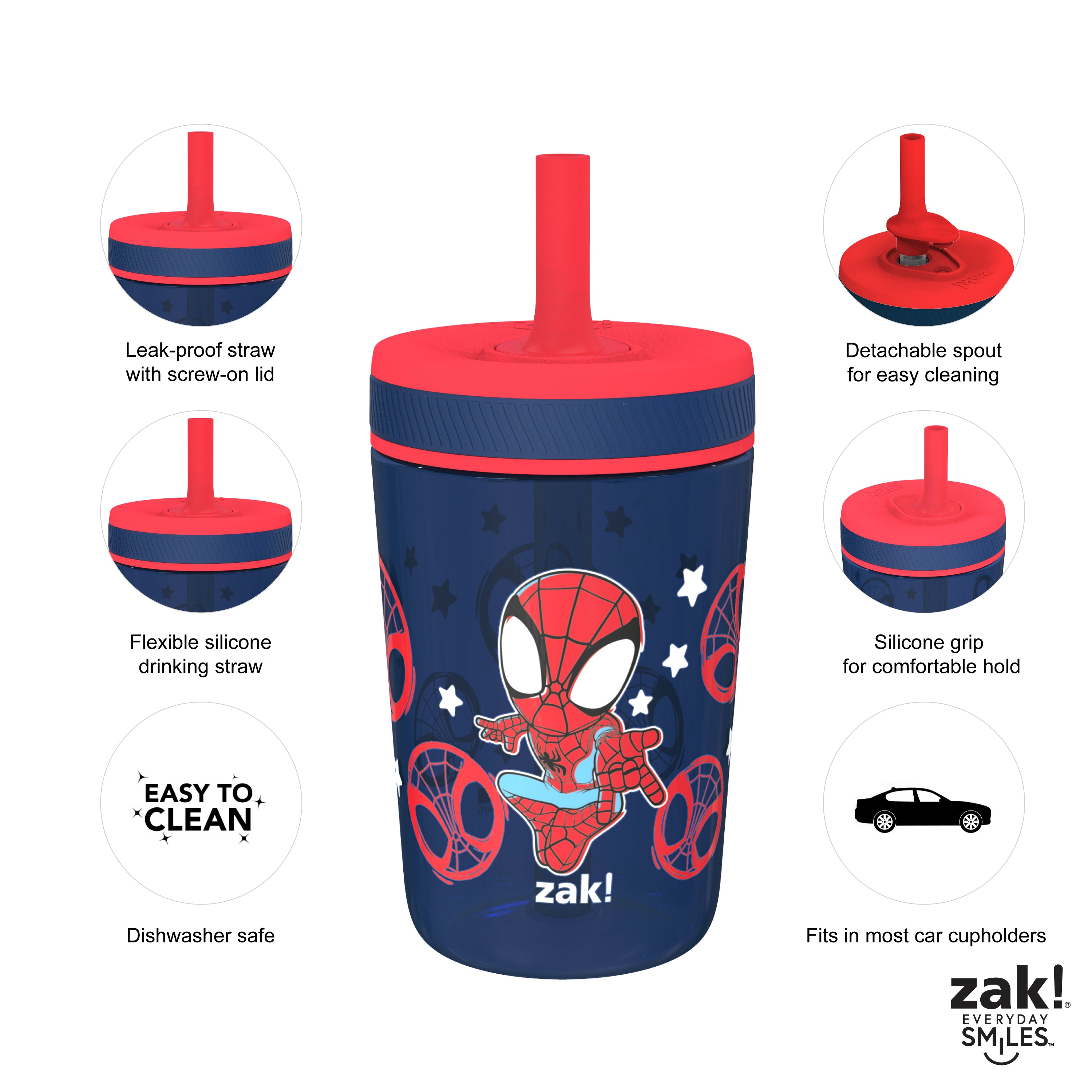Marvel Spider-Man 12oz Stainless Steel Double Wall Kelso Tumbler - Zak  Designs 12 oz