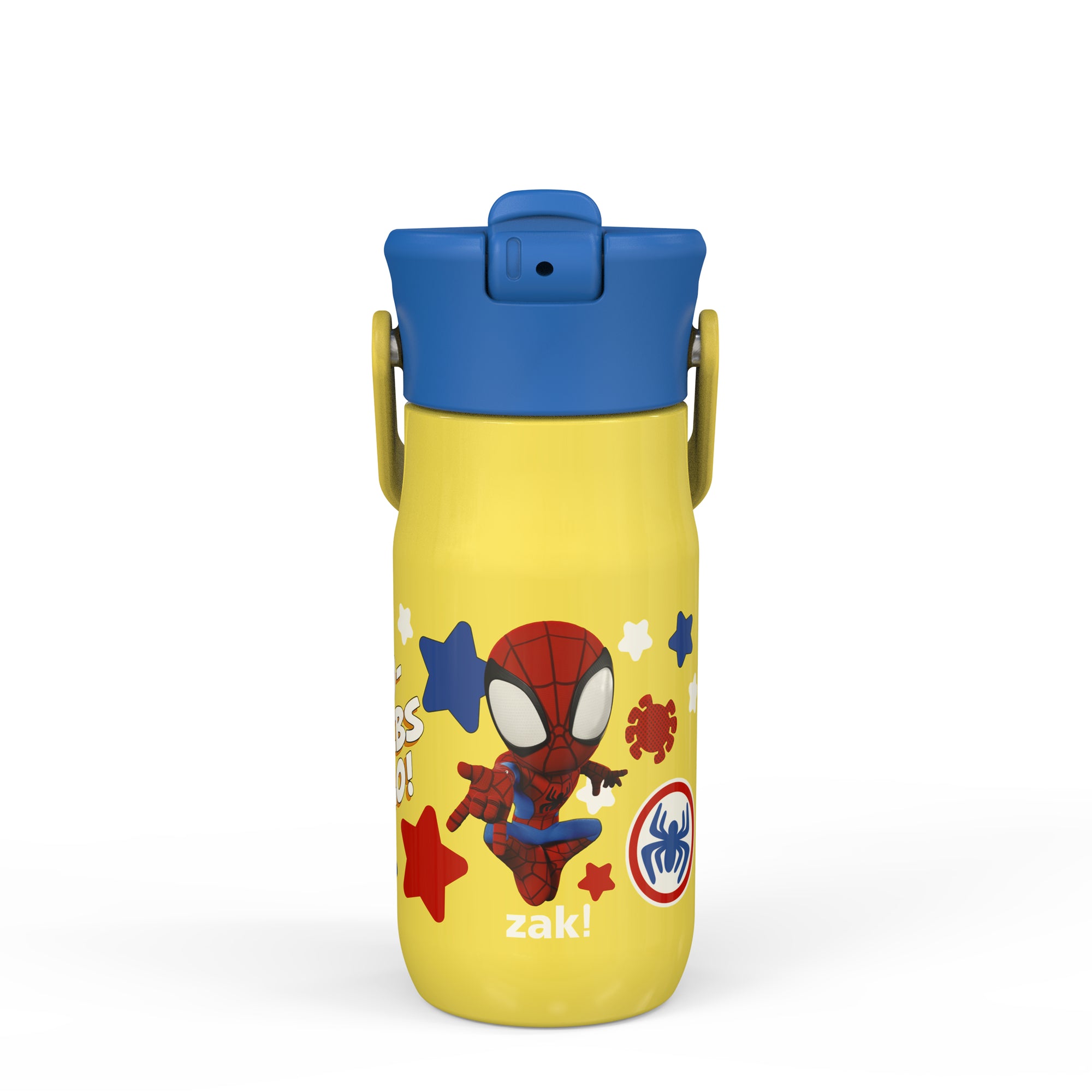 Marvel Spidey and Friends Harmony Recycled Stainless Steel Kids Water Bottle with Straw Spout, 14 ounces