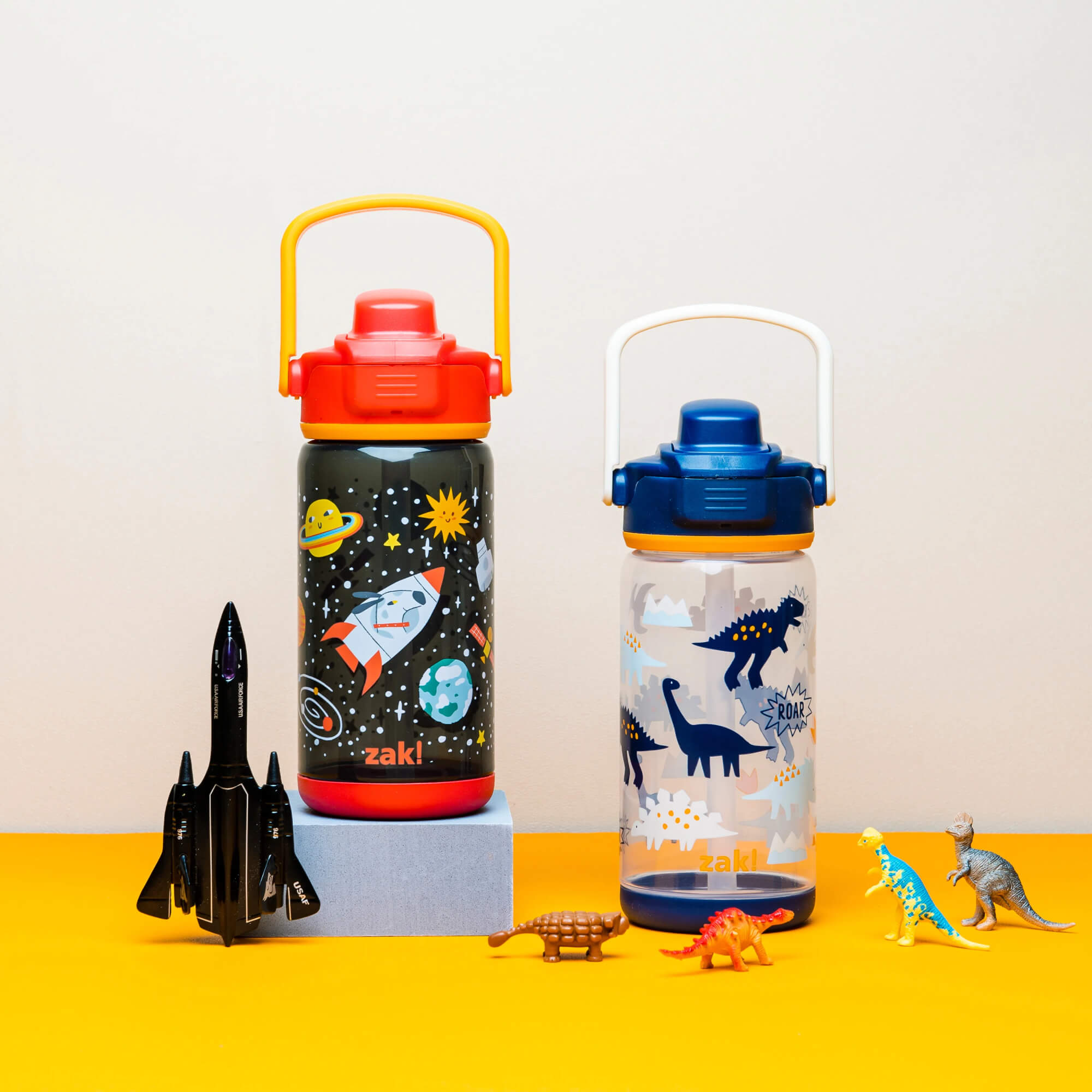 Zak Designs 16oz Riverside Beach Life Kids Water Bottle with Straw