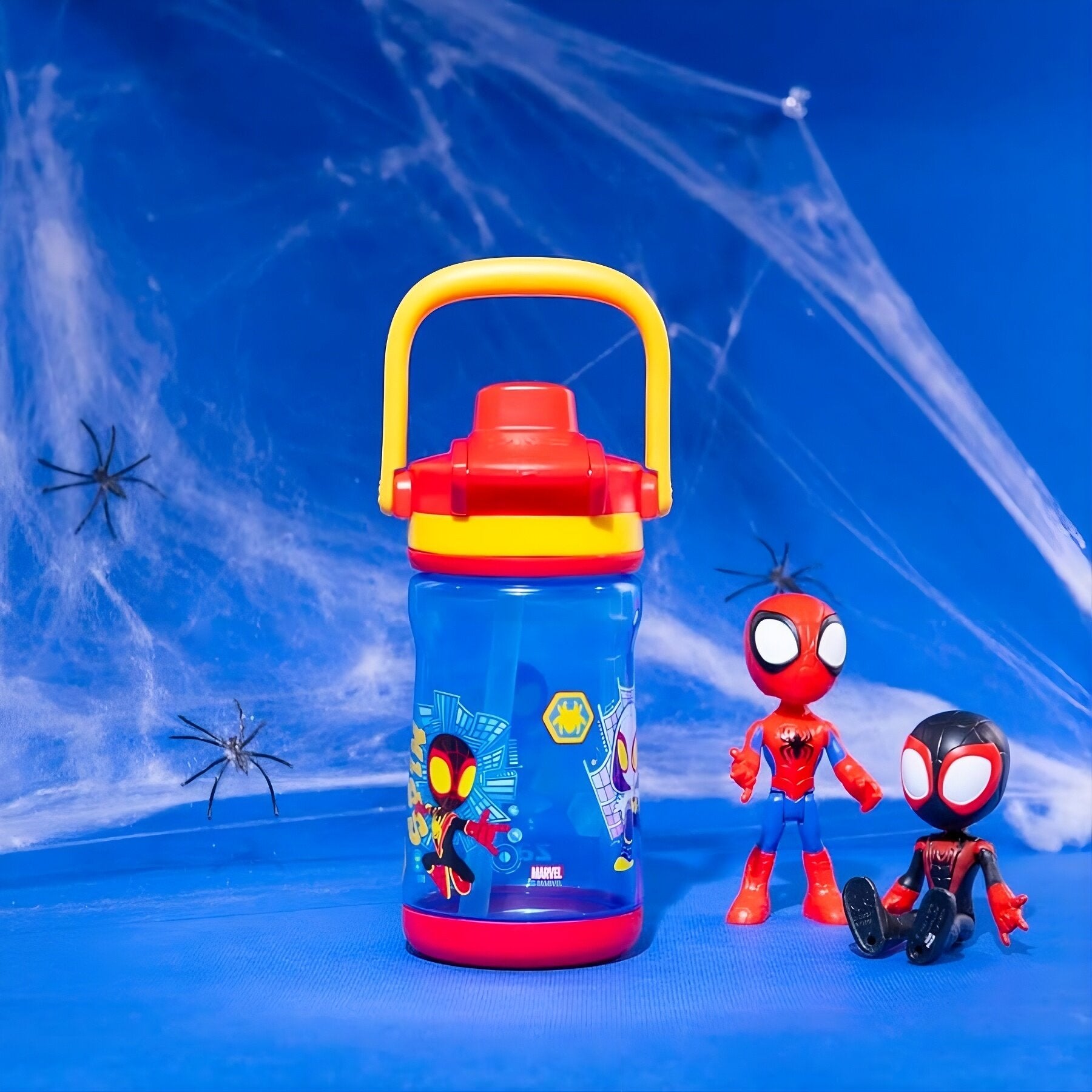 Kids Water Bottle with Lid Lock and Soft Spout - Marvel Spidey, 12 ounces