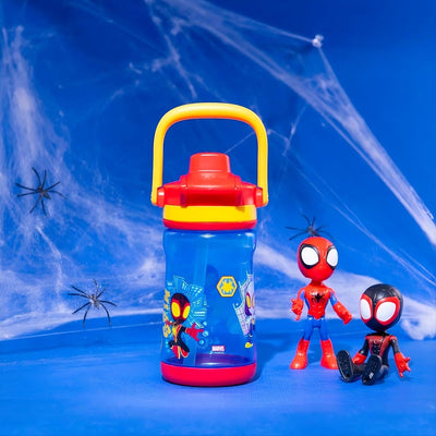 Kids Water Bottle with Lid Lock and Soft Spout - Marvel Spidey, 12 ounces