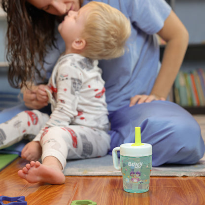 Toddler Leakproof Bluey cup - straw and handle