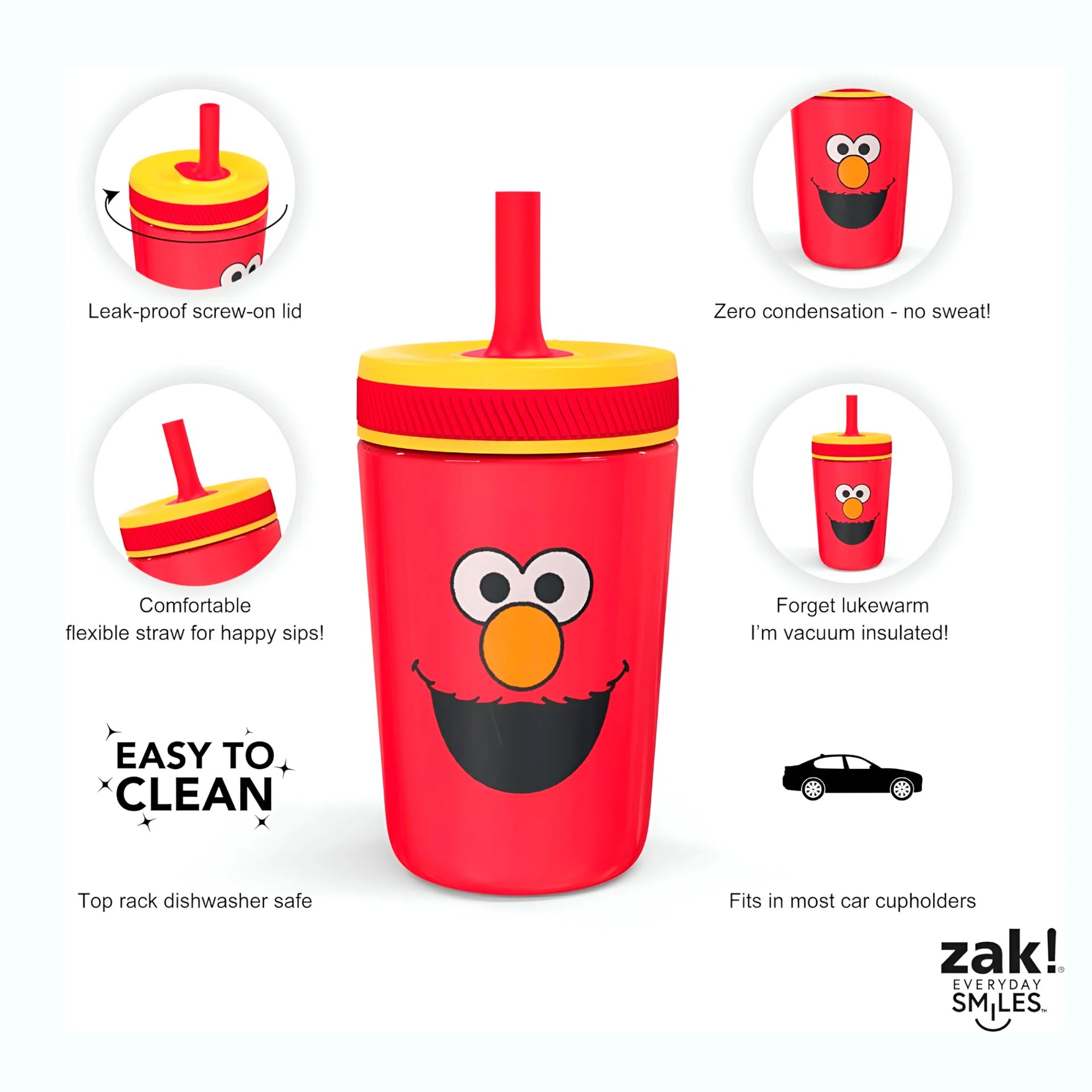 Leakproof Insulated Kids Cup - Elmo, 12 oz. – zak.com