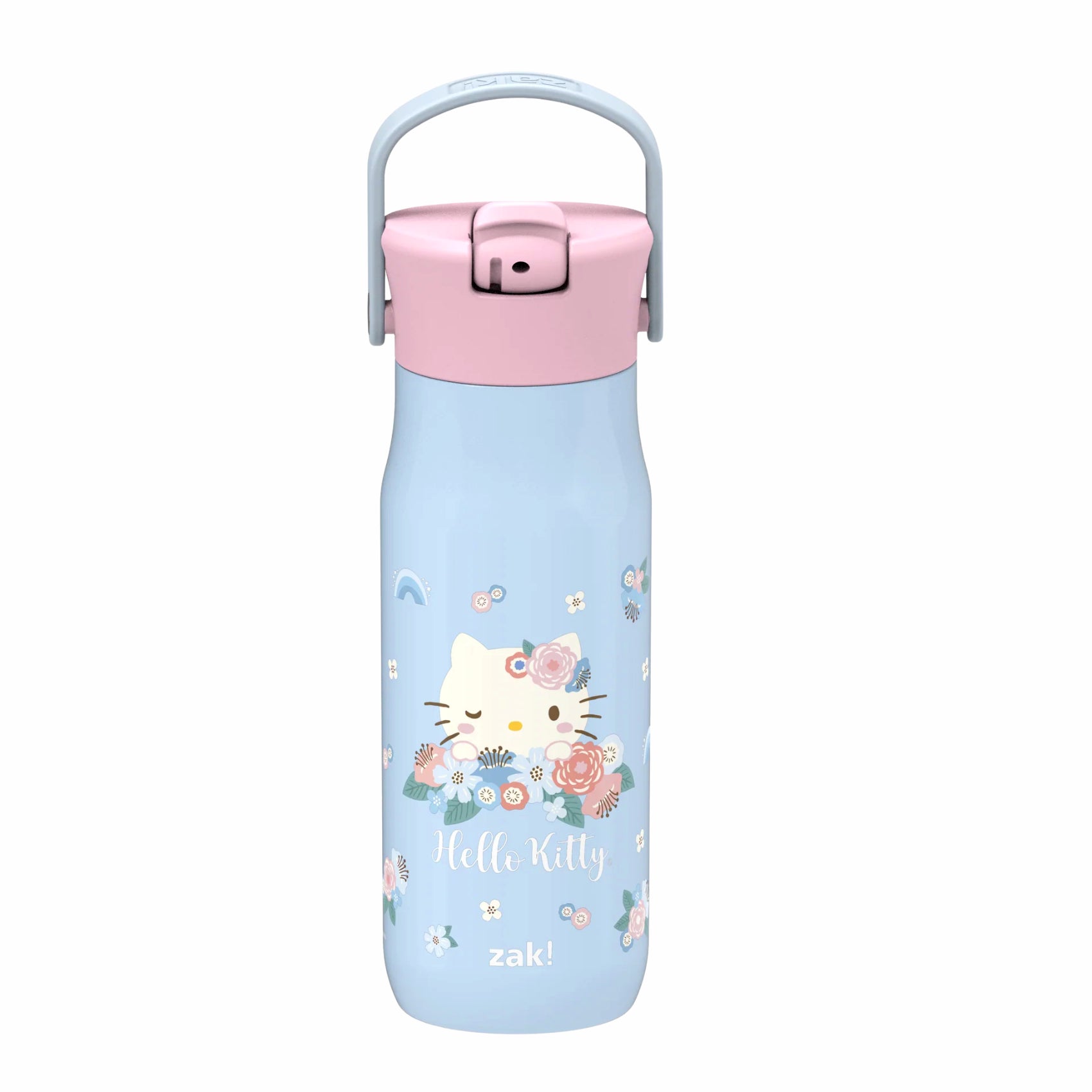 Hello Kitty Harmony Recycled Stainless Steel Kids Water Bottle with Straw Spout, 20 ounces