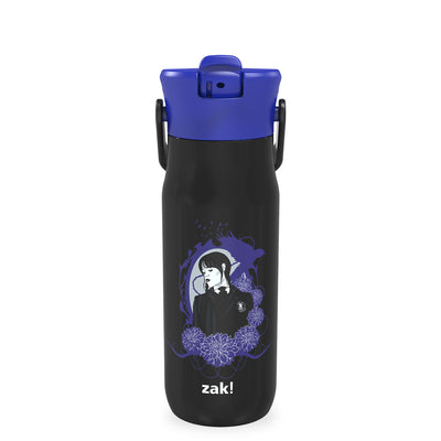 Wednesday Harmony Stainless Steel Kids Water Bottle with Straw Spout, 20 ounces