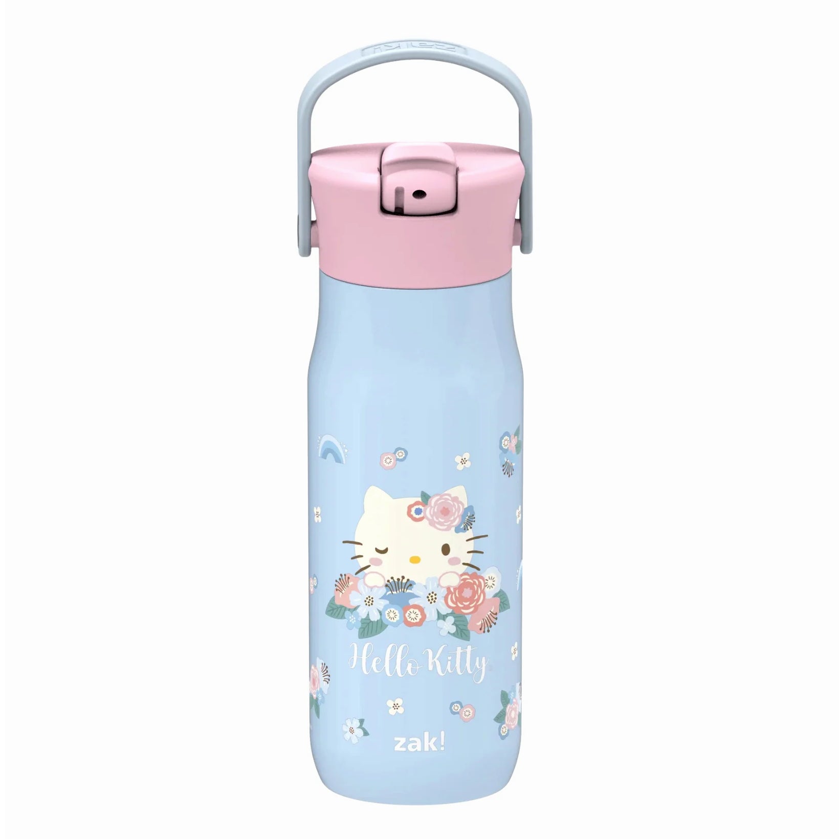 Hello Kitty Harmony Recycled Stainless Steel Kids Water Bottle with Straw Spout, 20 ounces